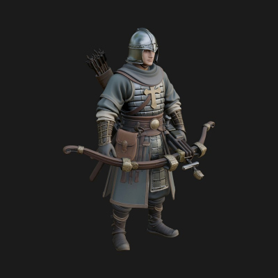 Armored Knight Statue Design 19 3D Print Model