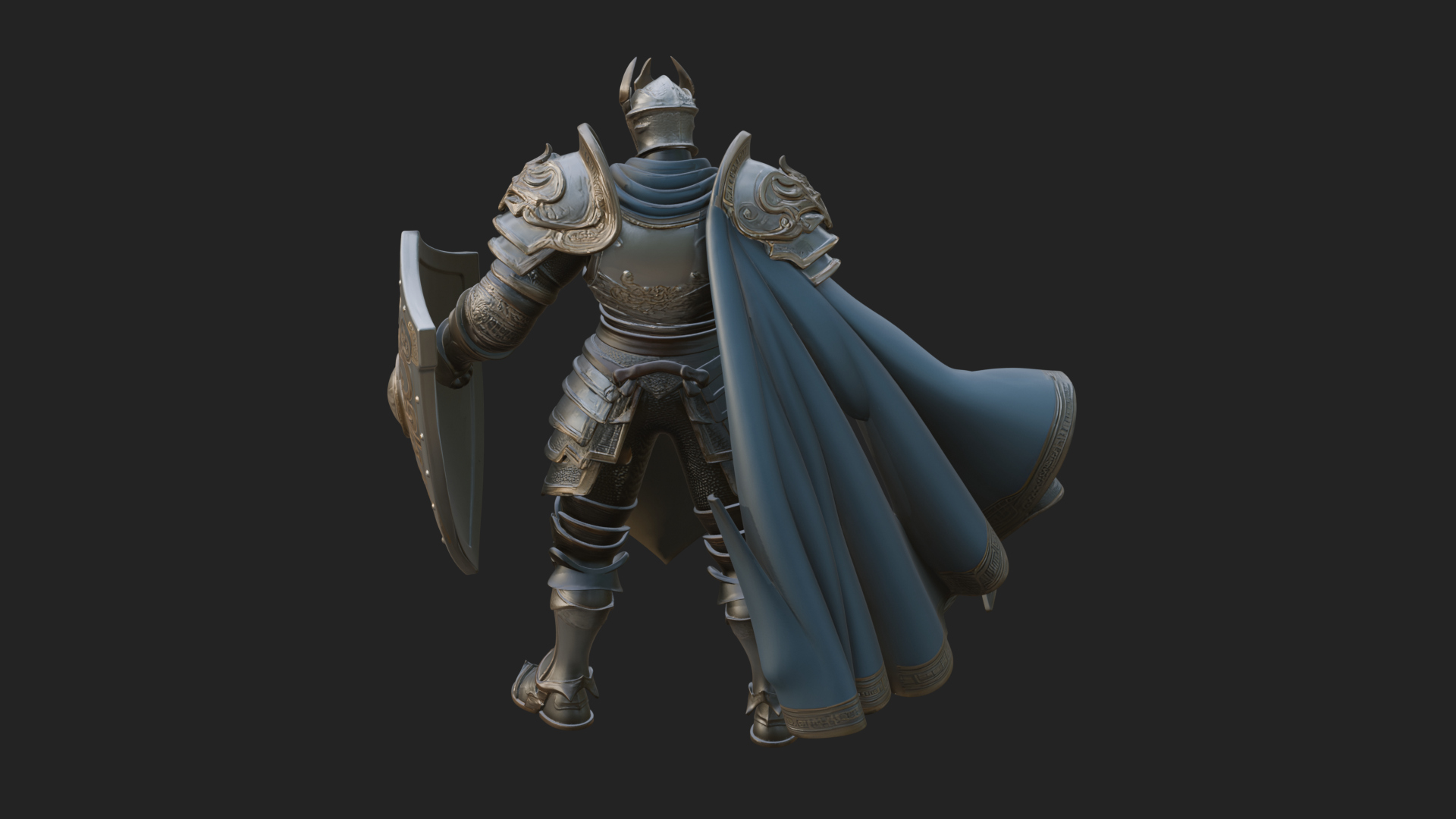 Armored Knight Statue Design 20 3D Print Model 3D Model