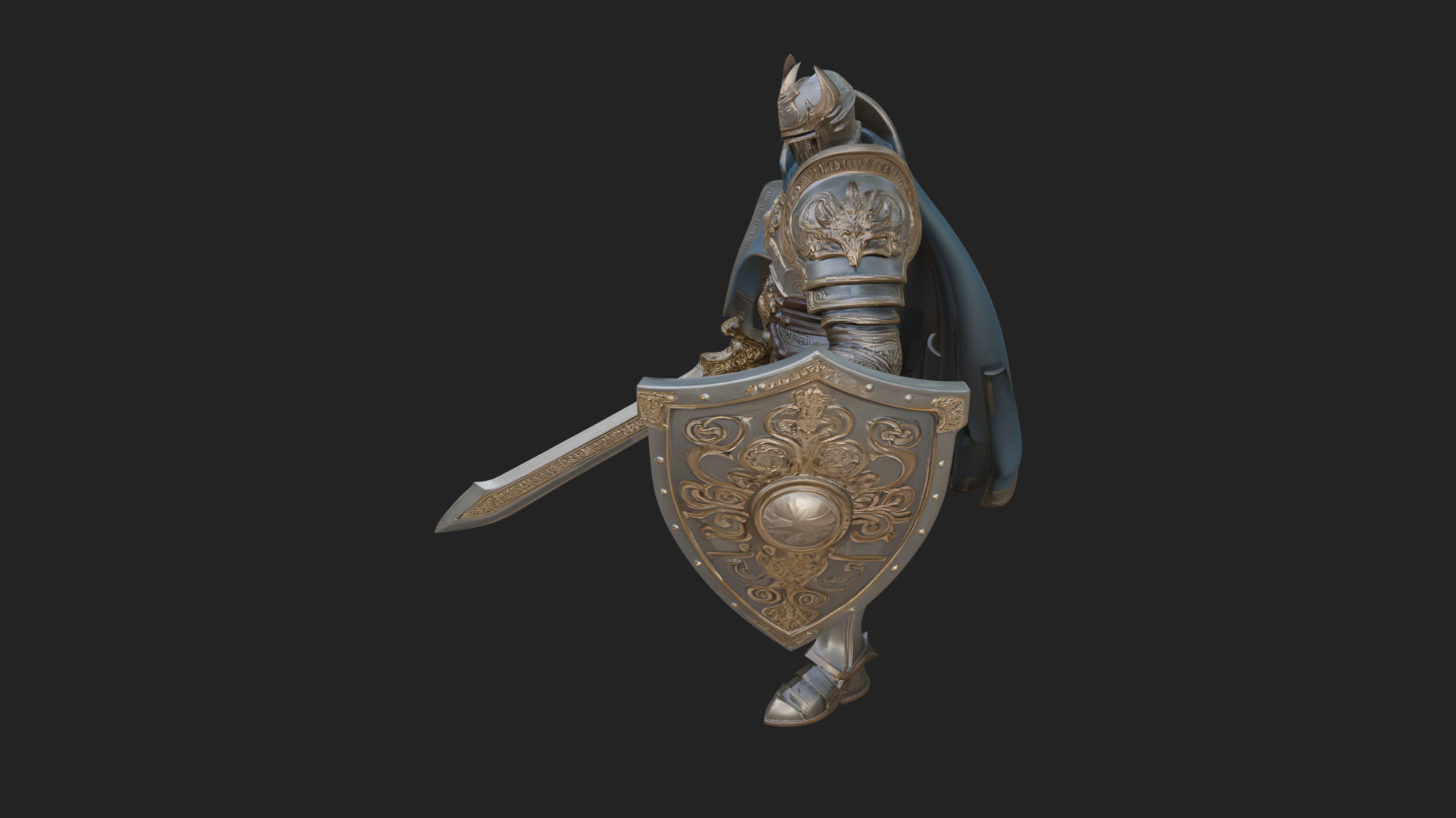 Armored Knight Statue Design 20 3D Print Model 3D Model