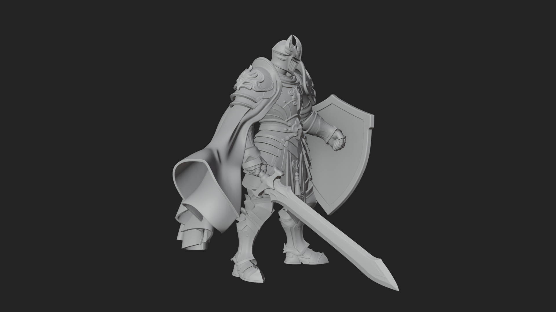 Armored Knight Statue Design 20 3D Print Model 3D Model