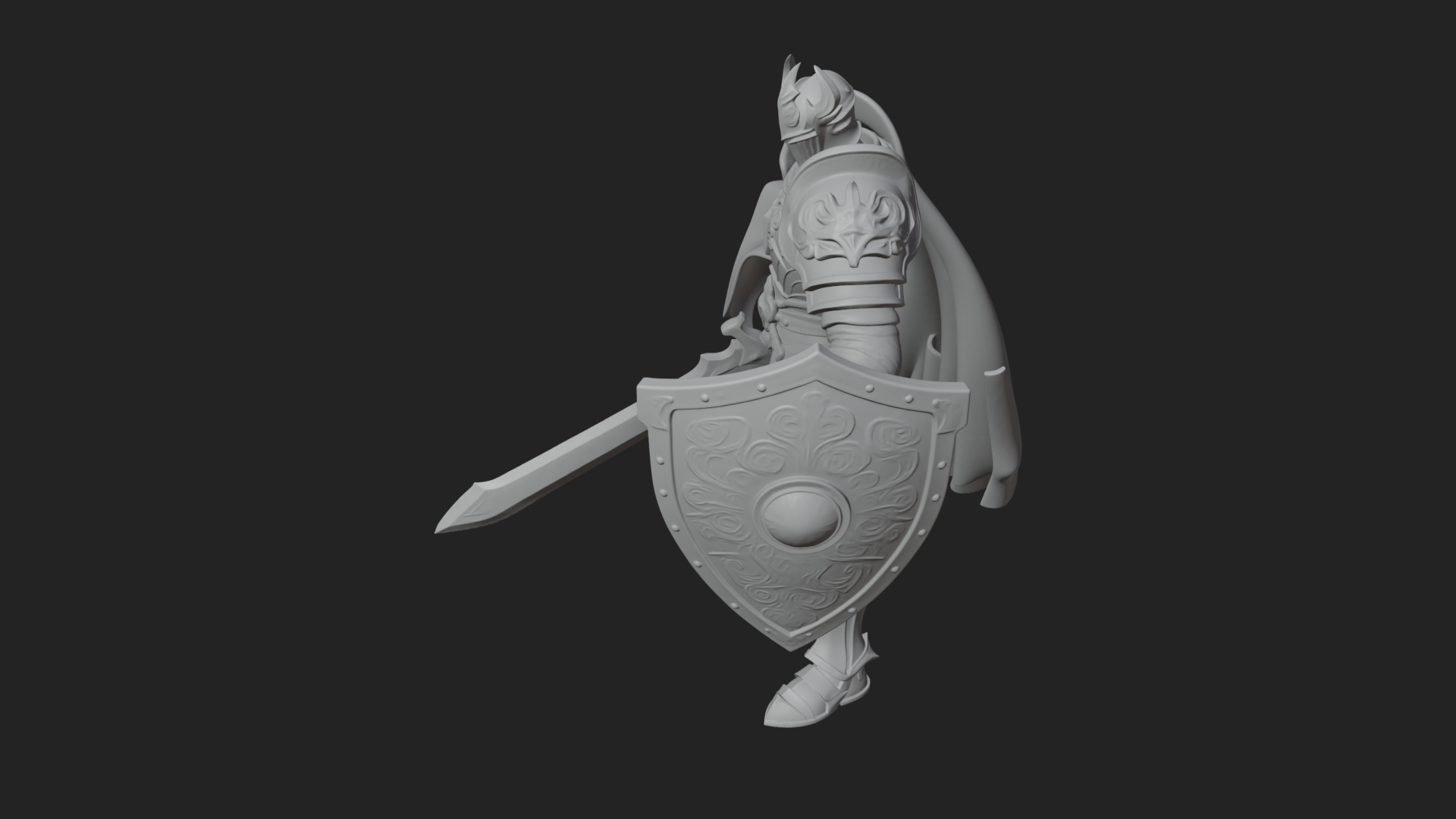 Armored Knight Statue Design 20 3D Print Model 3D Model
