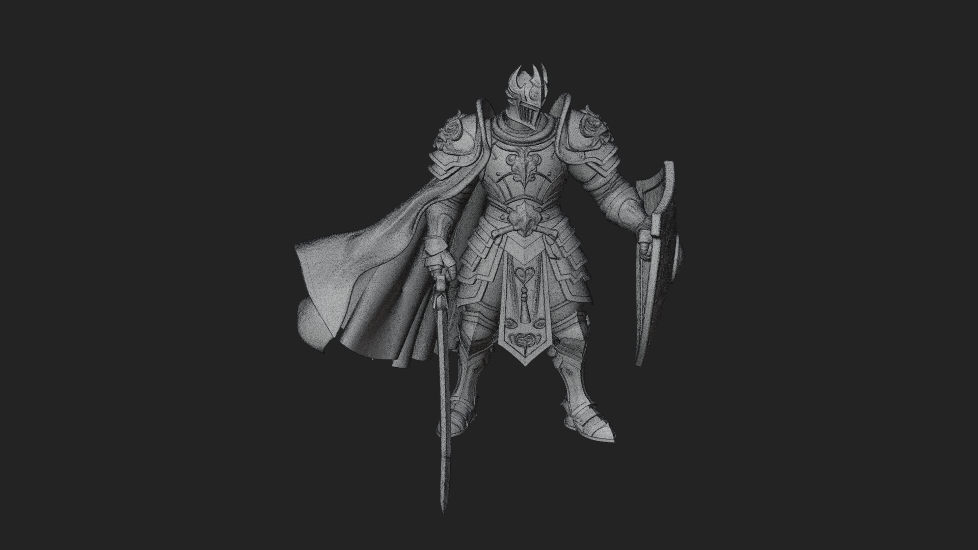 Armored Knight Statue Design 20 3D Print Model 3D Model