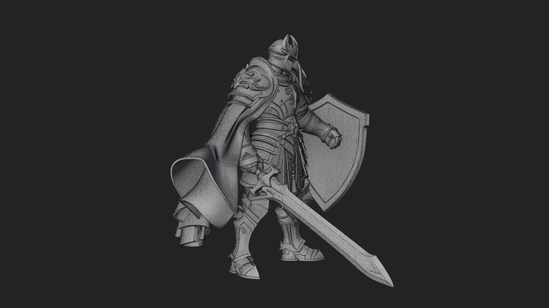 Armored Knight Statue Design 20 3D Print Model 3D Model