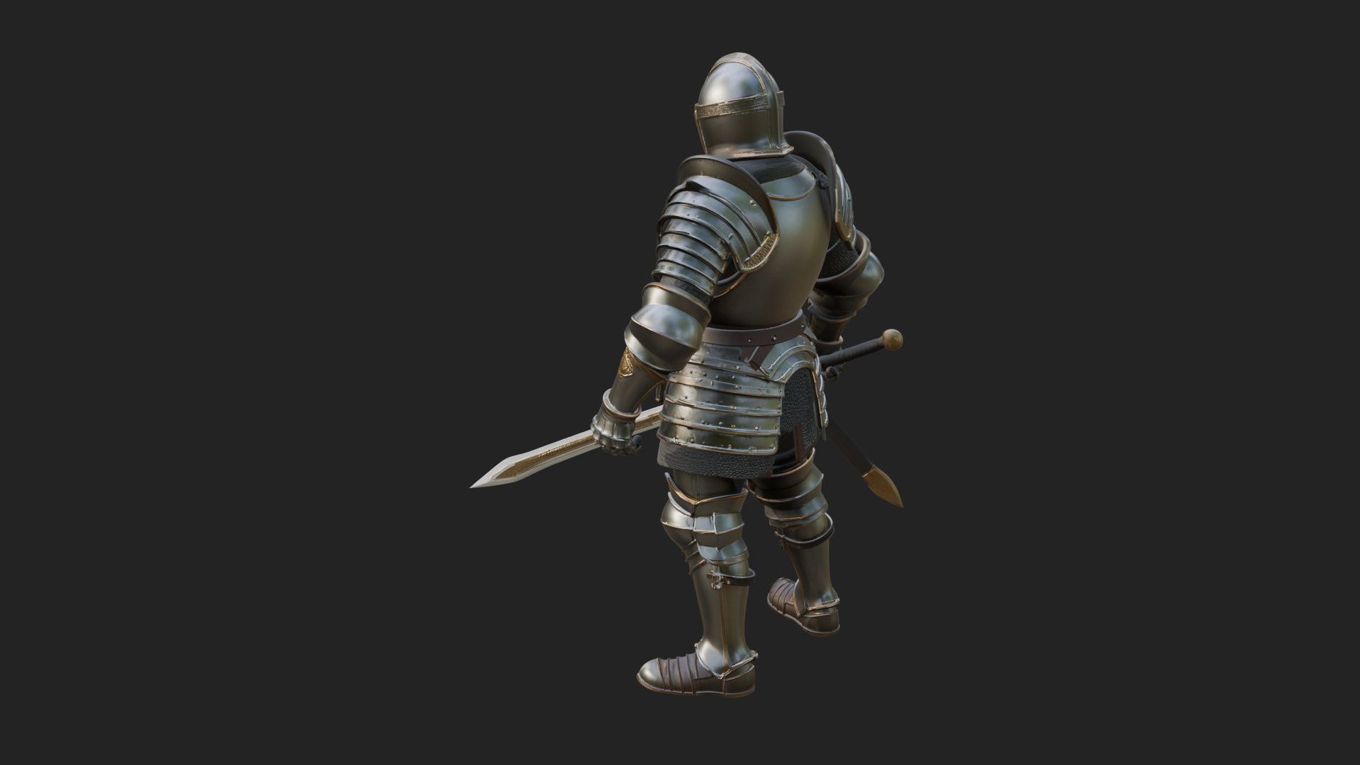 Armored Knight Statue Design 21 3D Print Model 3D Model