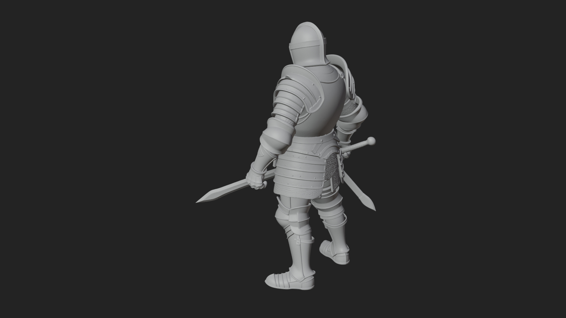 Armored Knight Statue Design 21 3D Print Model 3D Model