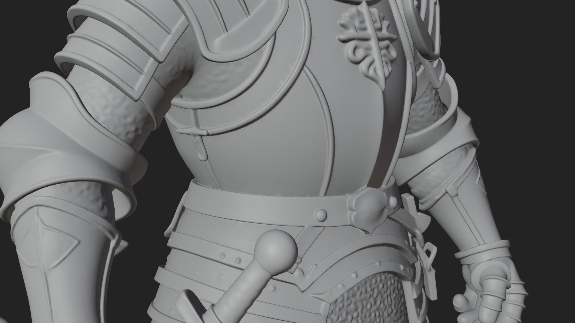 Armored Knight Statue Design 21 3D Print Model 3D Model