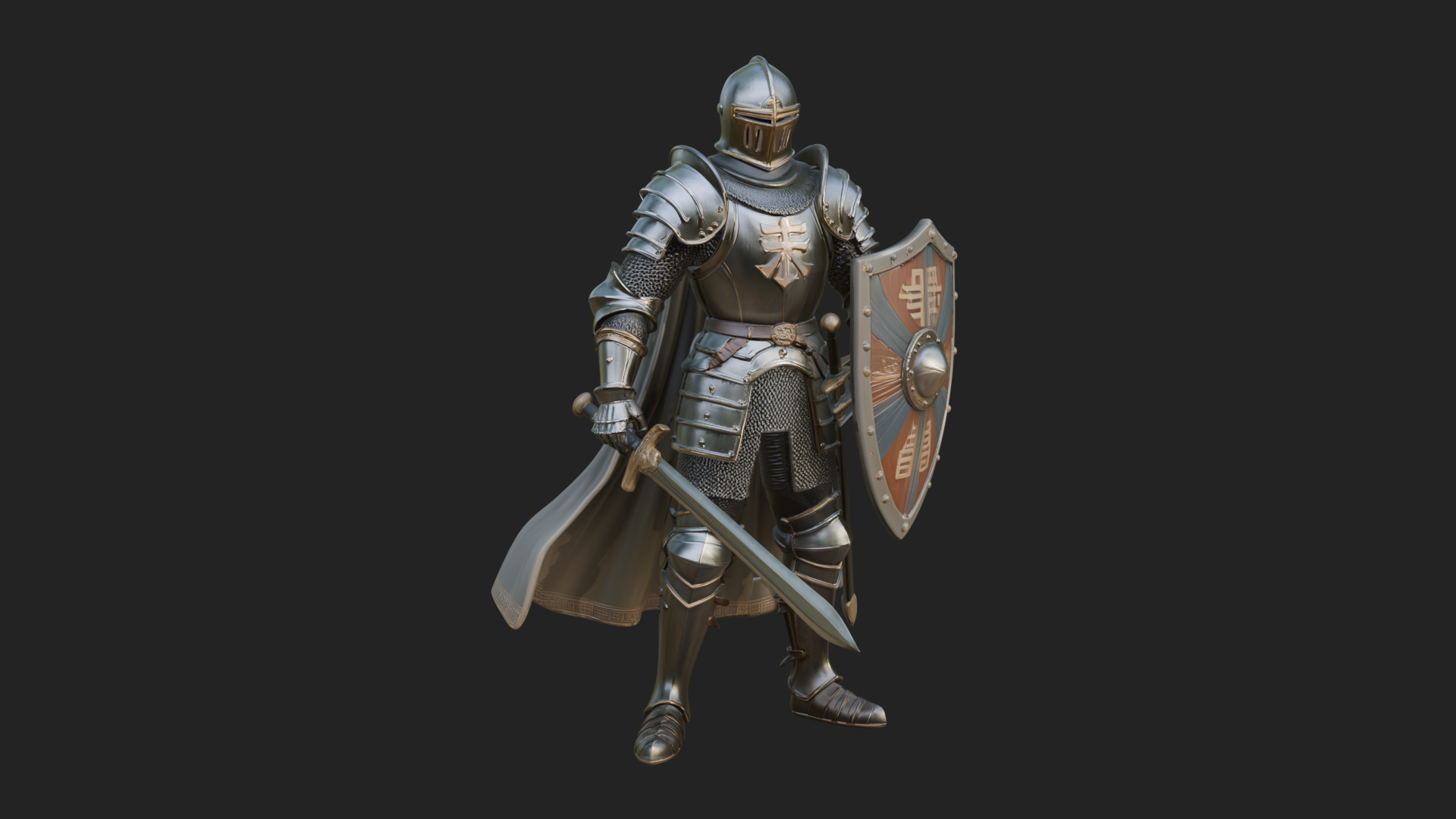 Armored Knight Statue Design 22 3D Print Model 3D Model