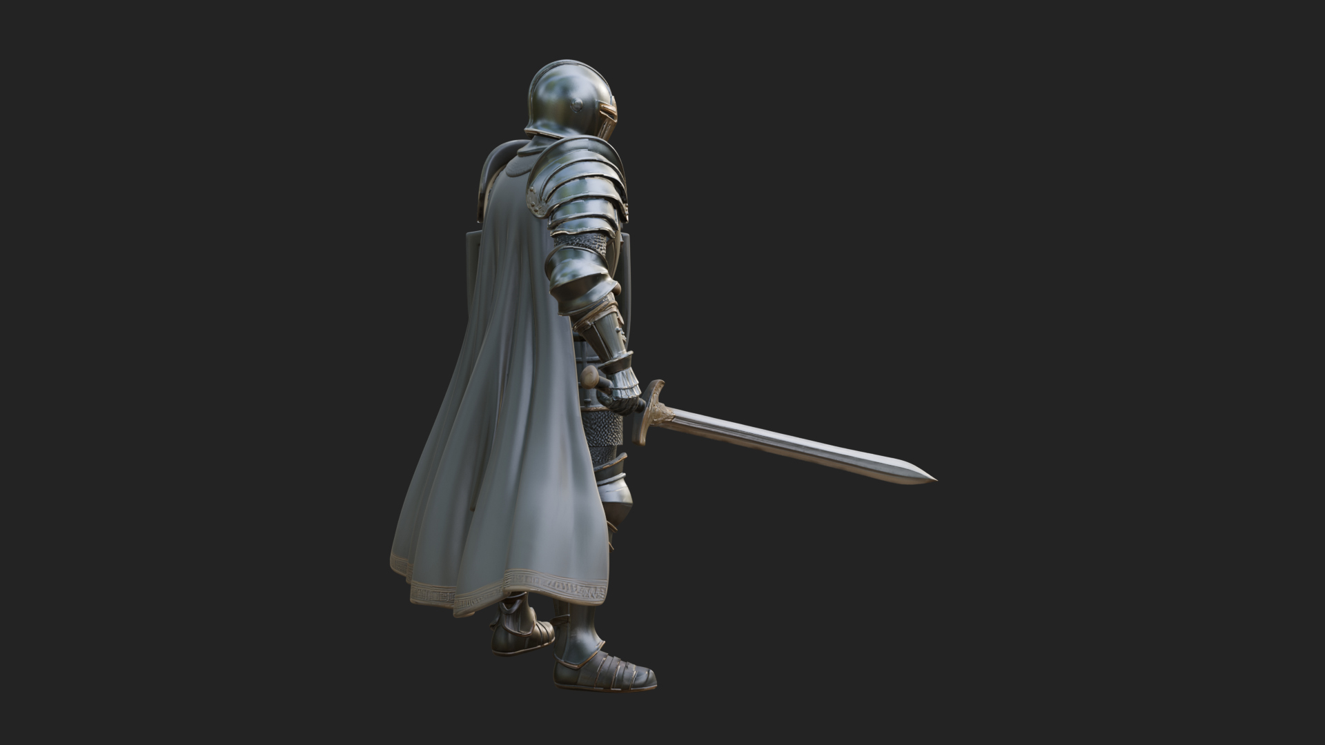 Armored Knight Statue Design 22 3D Print Model 3D Model