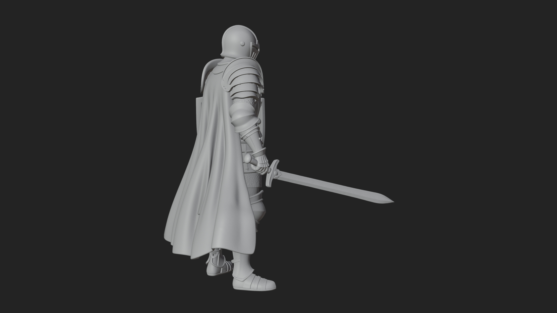 Armored Knight Statue Design 22 3D Print Model 3D Model