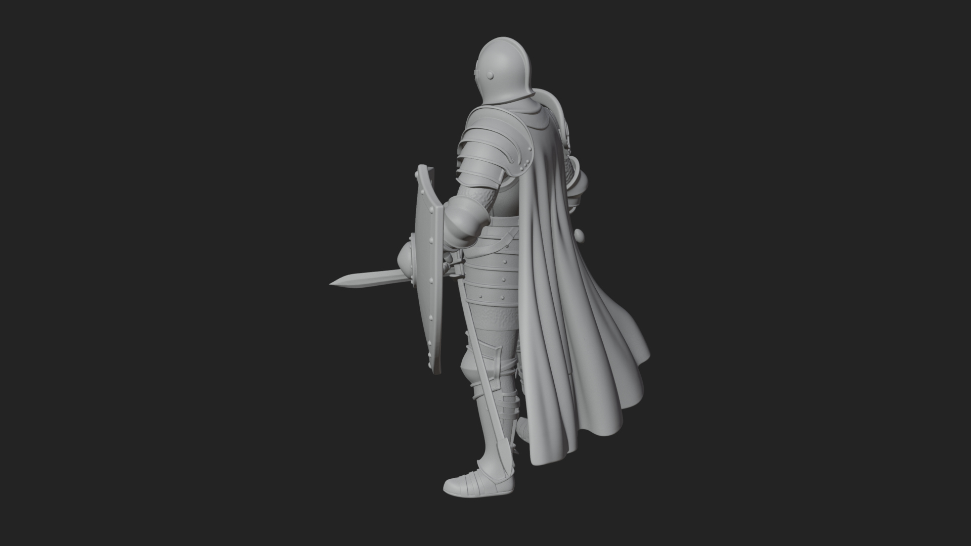 Armored Knight Statue Design 22 3D Print Model 3D Model