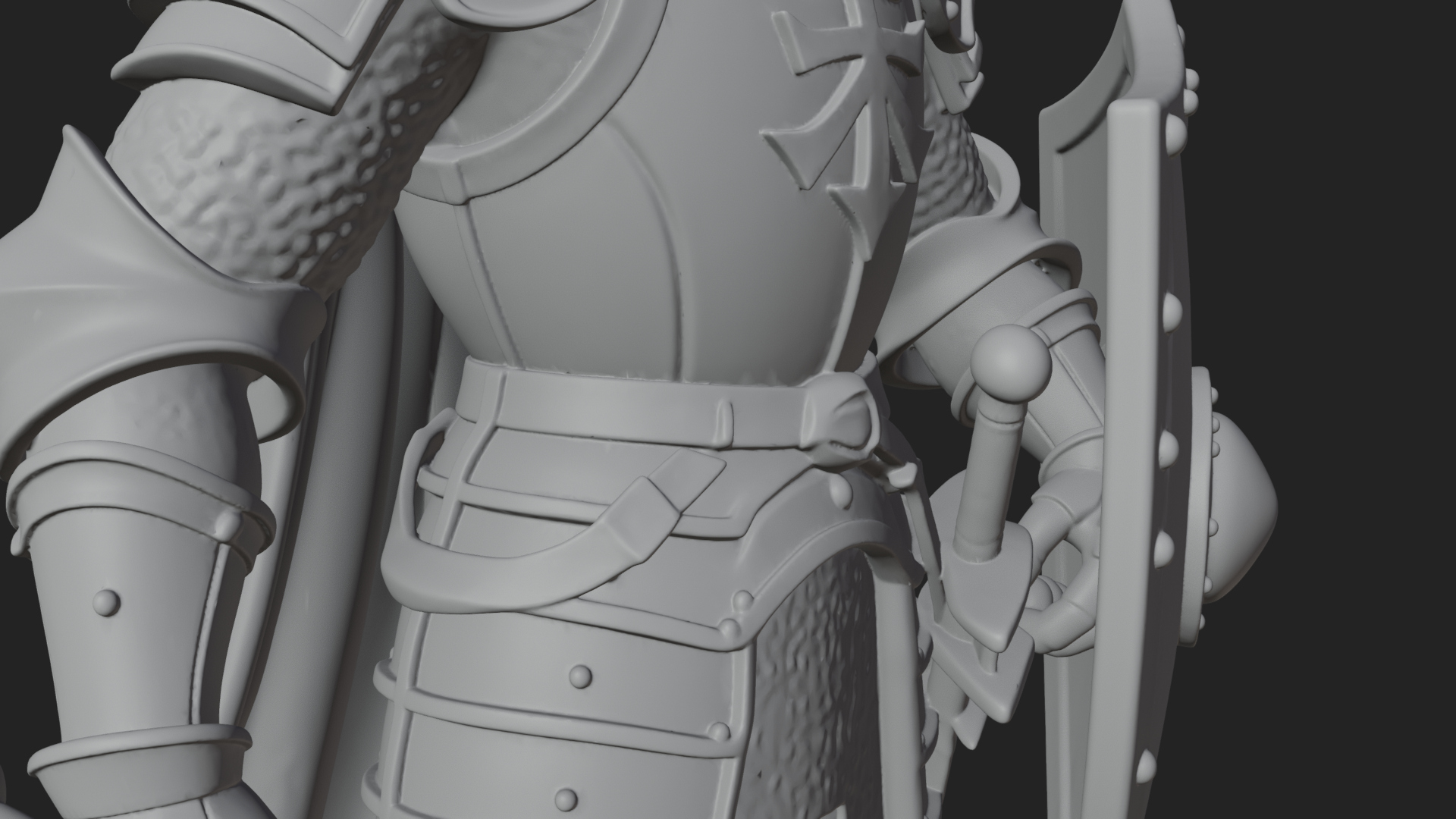 Armored Knight Statue Design 22 3D Print Model 3D Model
