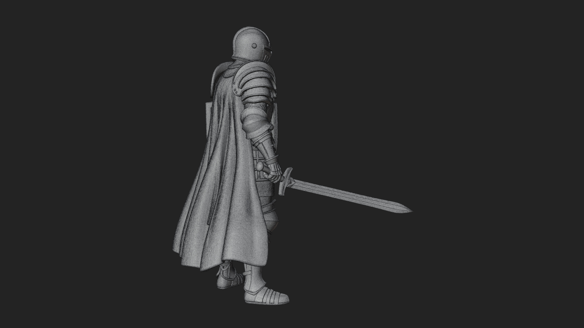 Armored Knight Statue Design 22 3D Print Model 3D Model
