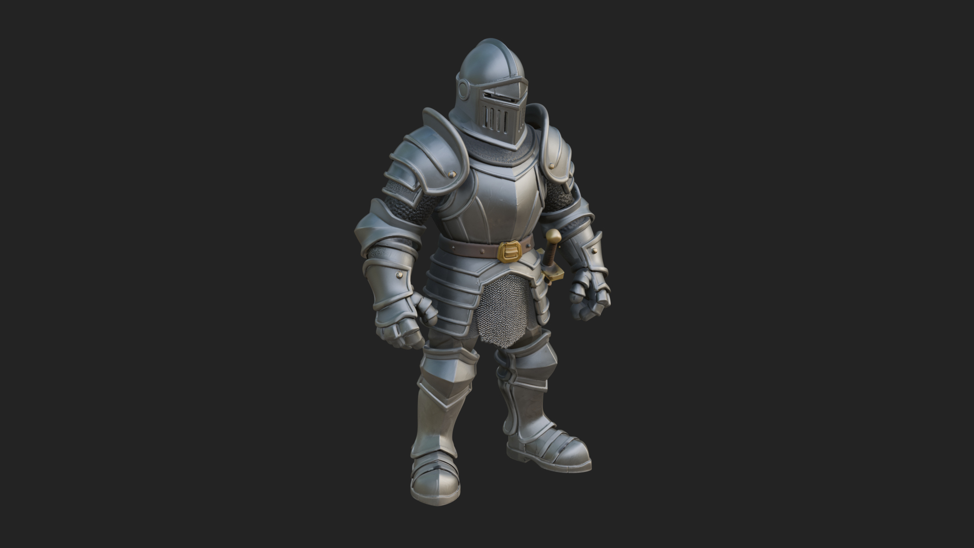 Armored Knight Statue Design 24 3D Print Model 3D Model