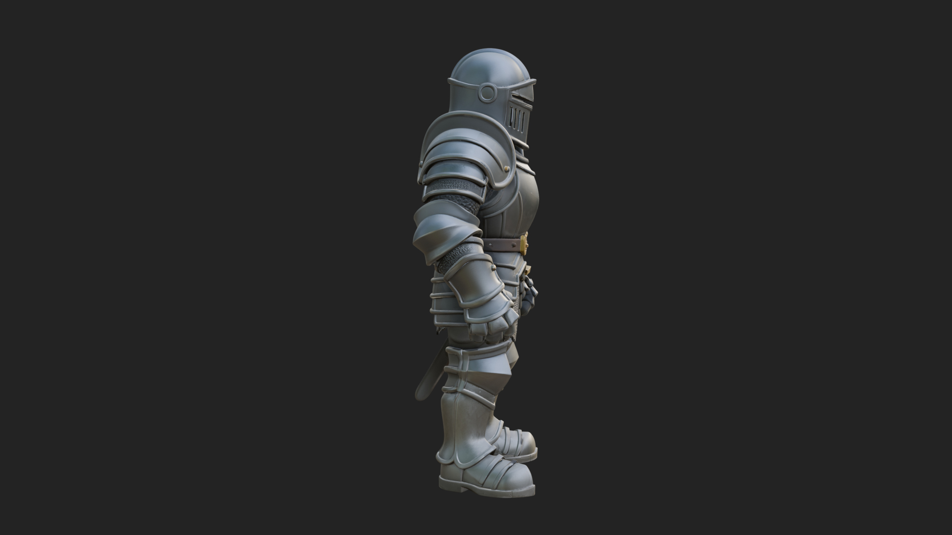 Armored Knight Statue Design 24 3D Print Model 3D Model