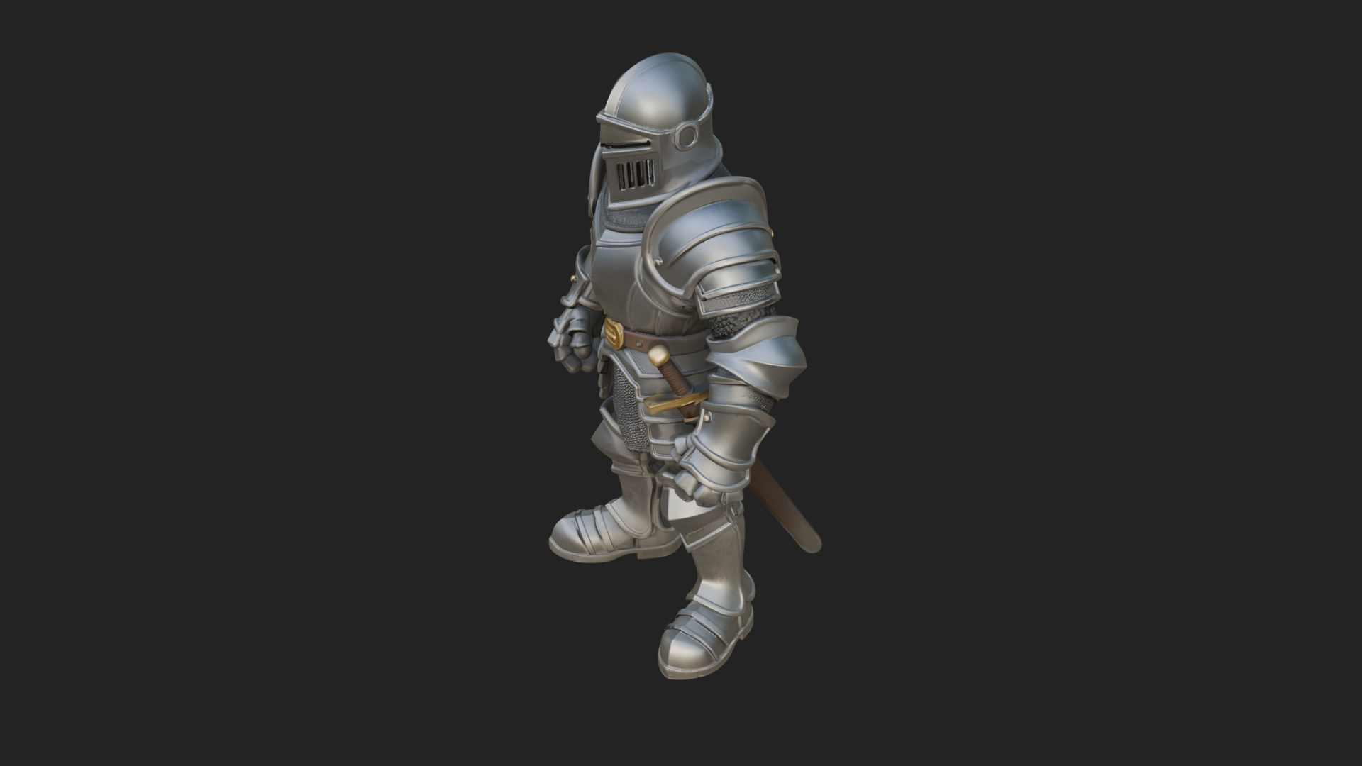 Armored Knight Statue Design 24 3D Print Model 3D Model