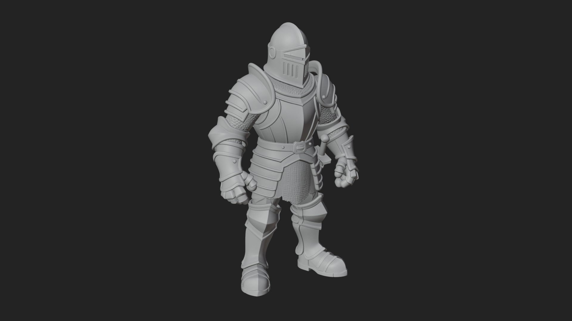 Armored Knight Statue Design 24 3D Print Model 3D Model