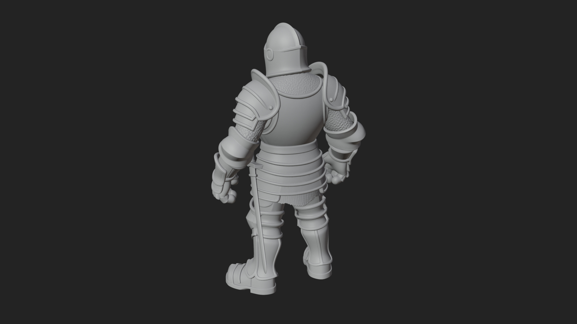 Armored Knight Statue Design 24 3D Print Model 3D Model