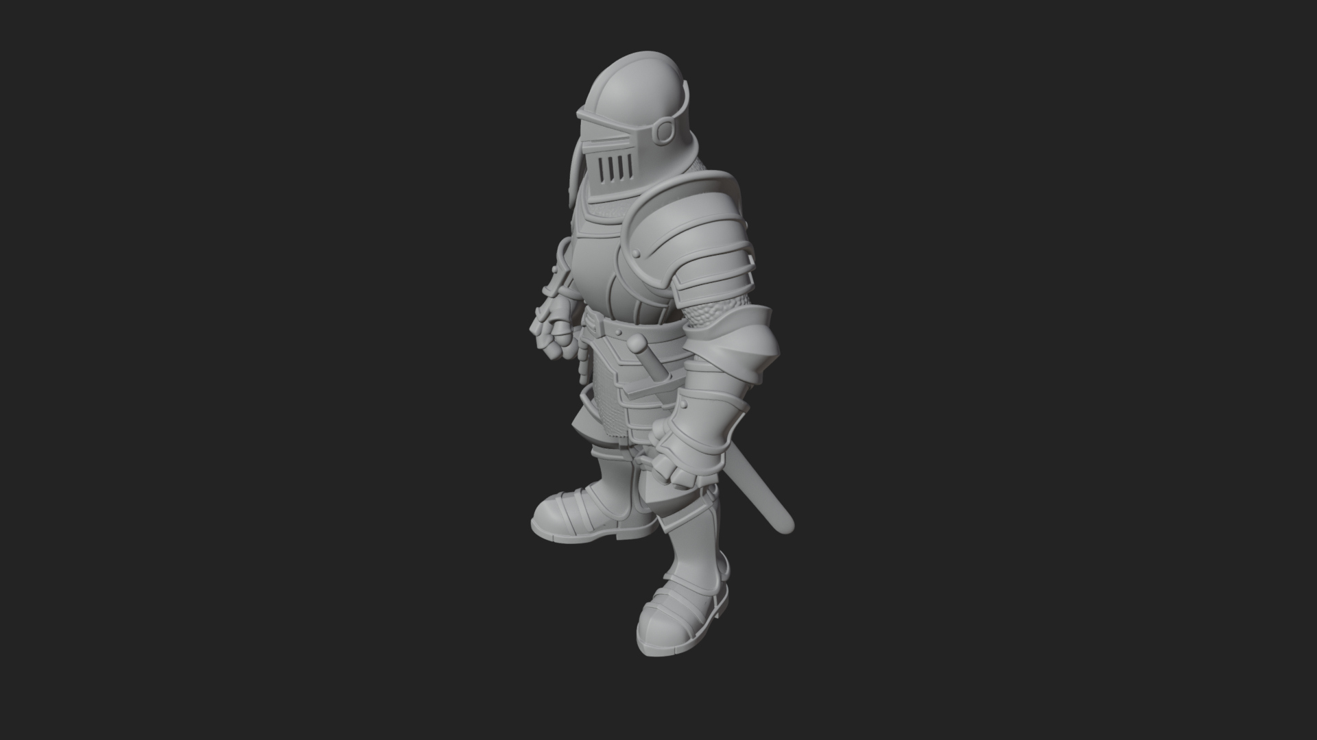 Armored Knight Statue Design 24 3D Print Model 3D Model