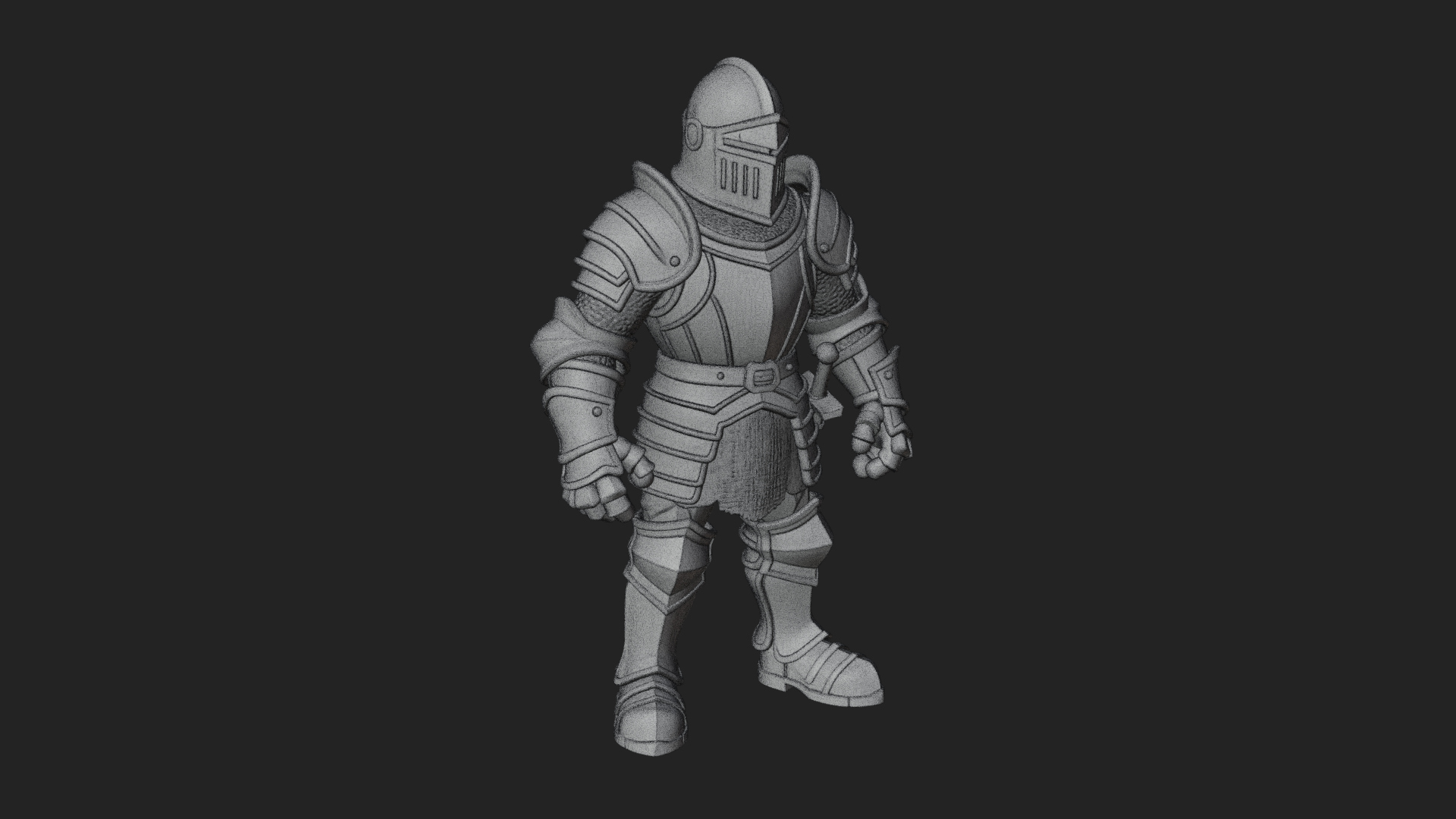 Armored Knight Statue Design 24 3D Print Model 3D Model