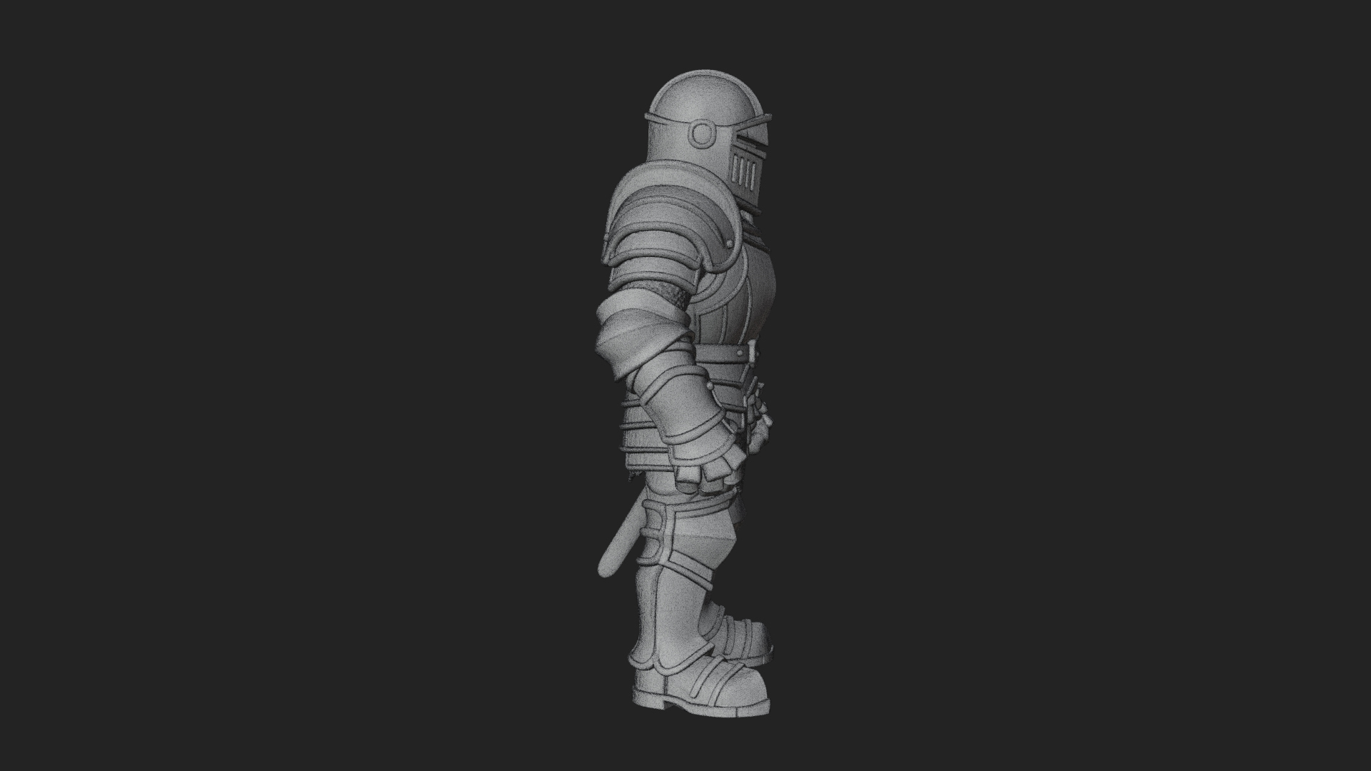 Armored Knight Statue Design 24 3D Print Model 3D Model