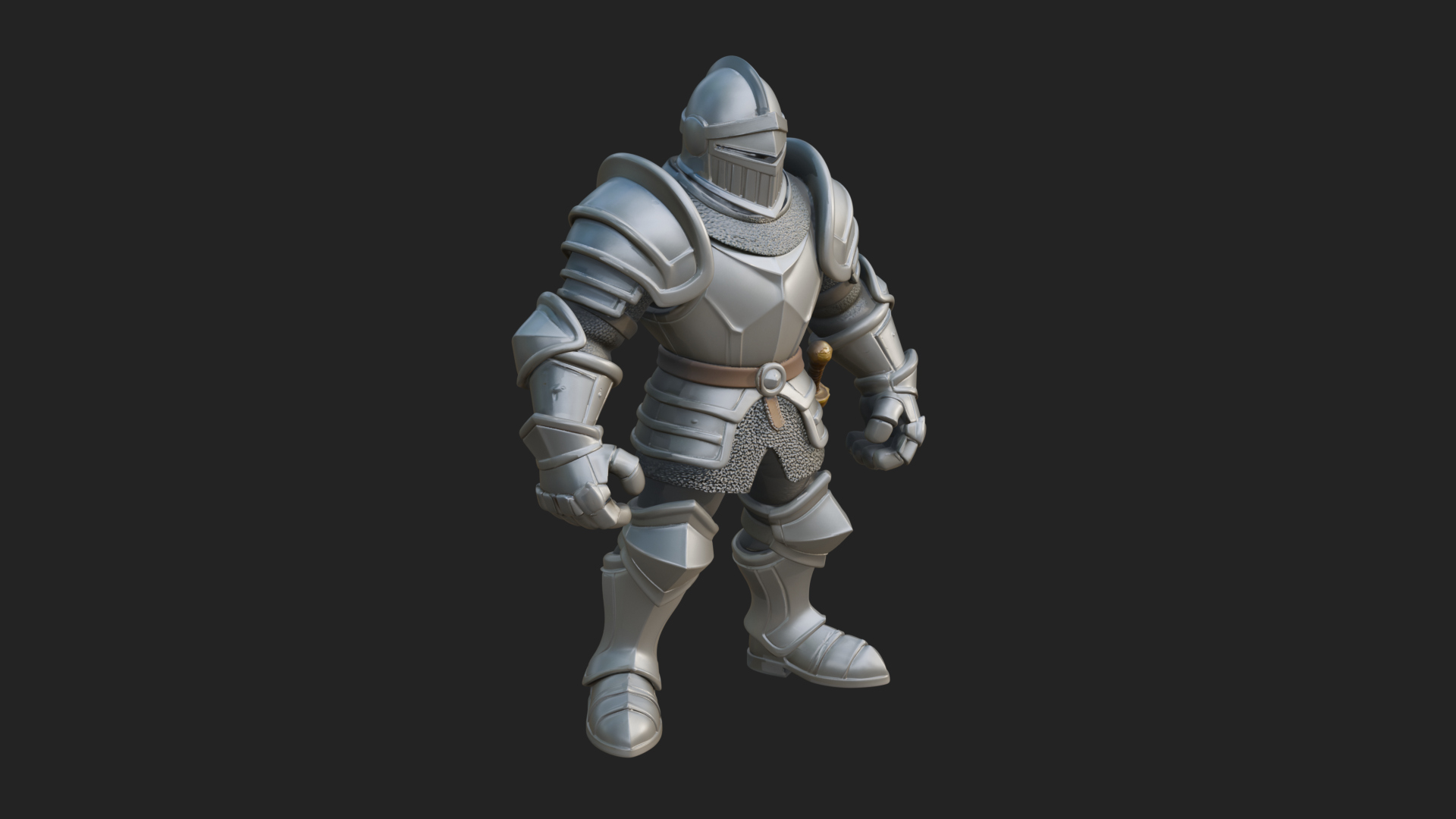 Armored Knight Statue Design 25 3D Print Model 3D Model