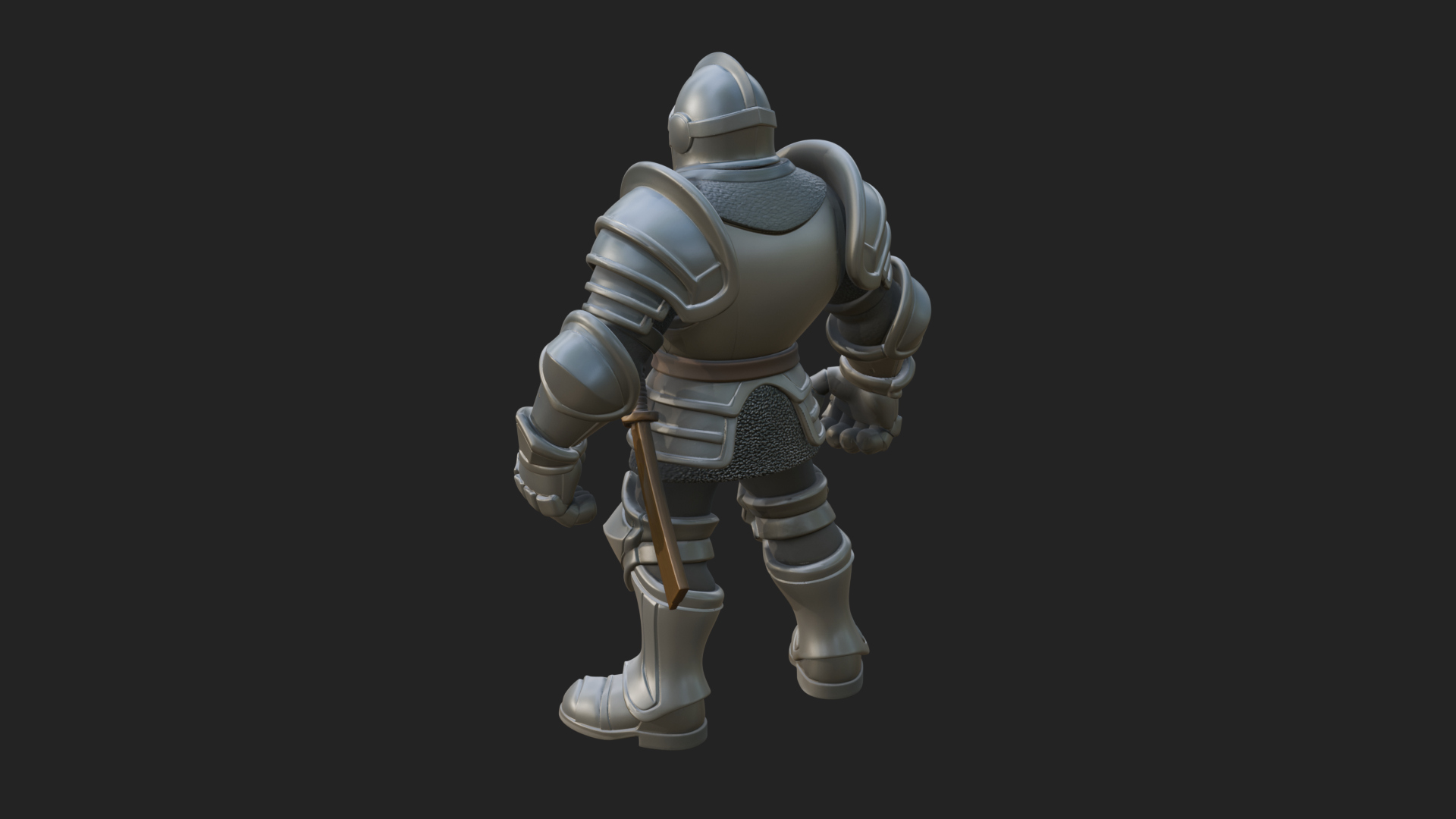 Armored Knight Statue Design 25 3D Print Model 3D Model