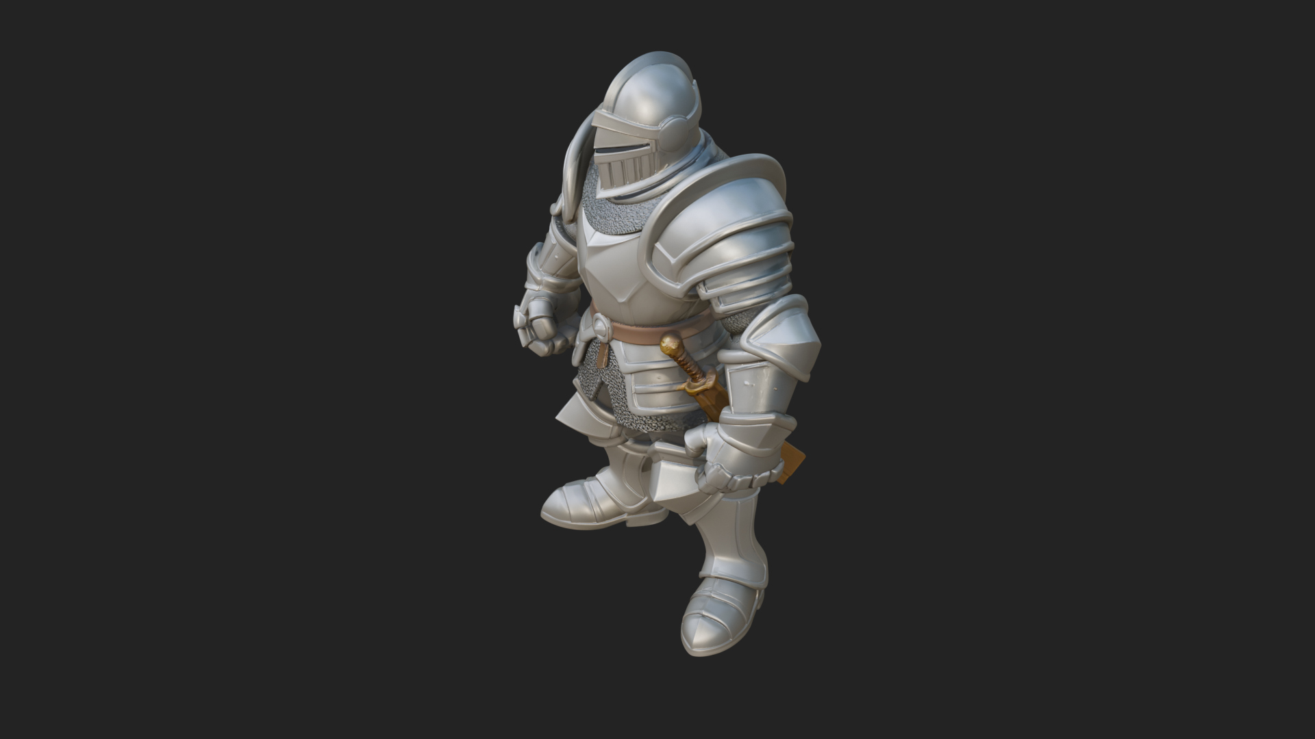 Armored Knight Statue Design 25 3D Print Model 3D Model