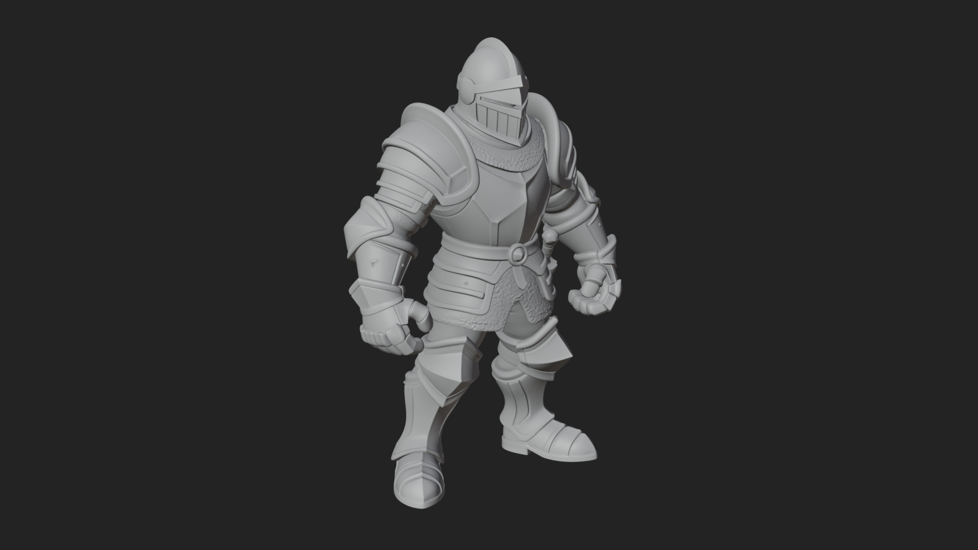Armored Knight Statue Design 25 3D Print Model 3D Model