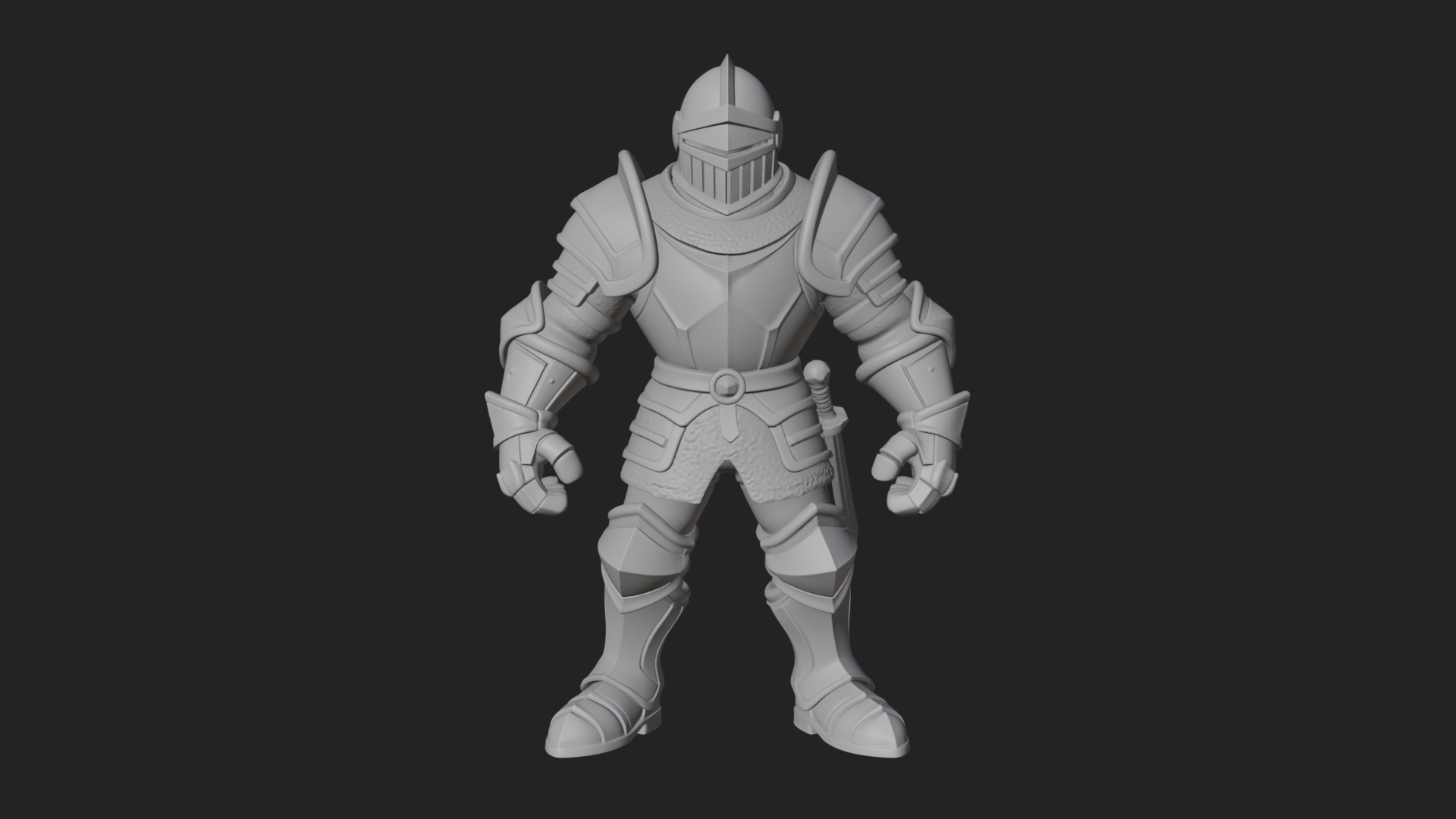 Armored Knight Statue Design 25 3D Print Model 3D Model