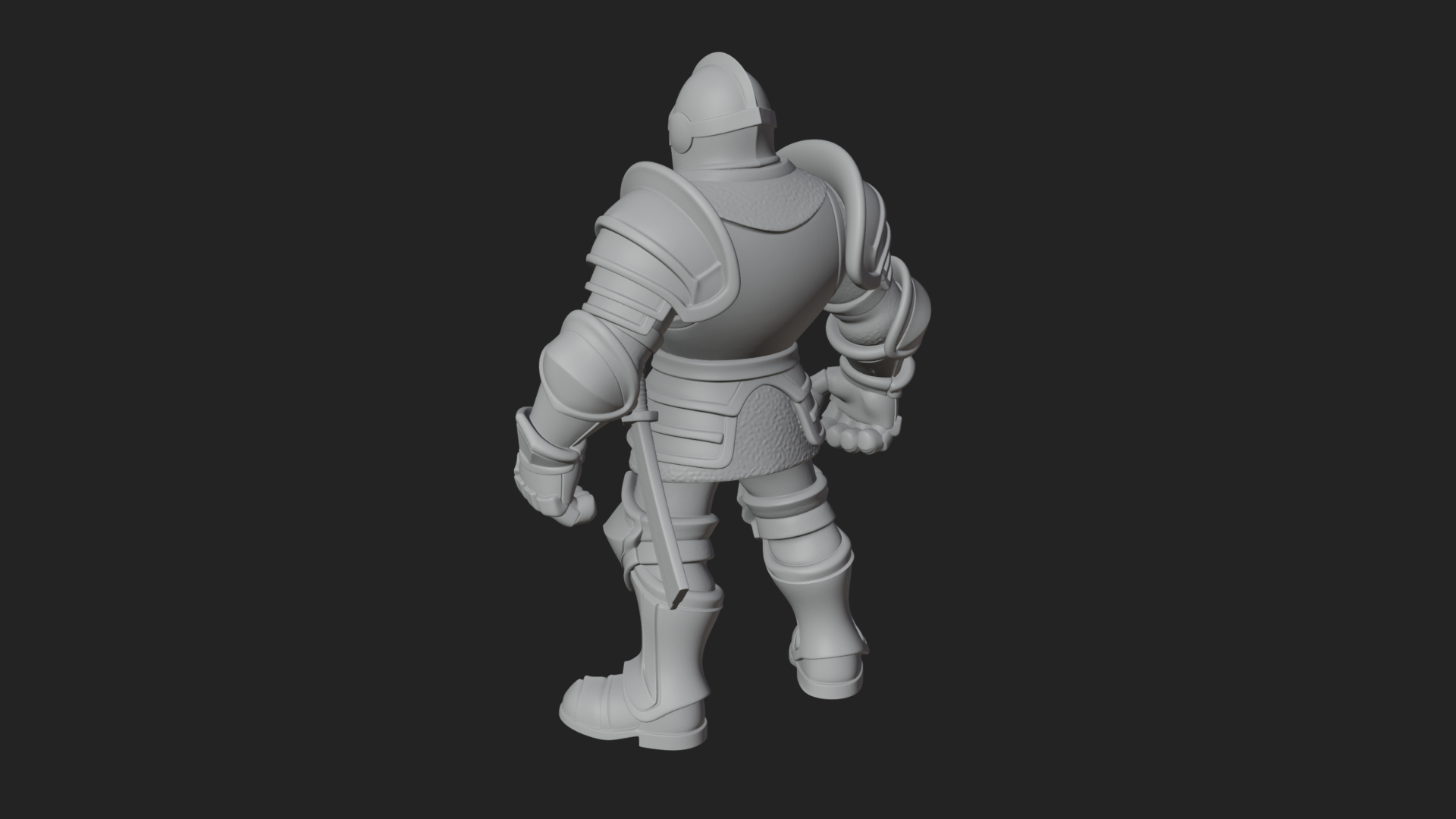 Armored Knight Statue Design 25 3D Print Model 3D Model