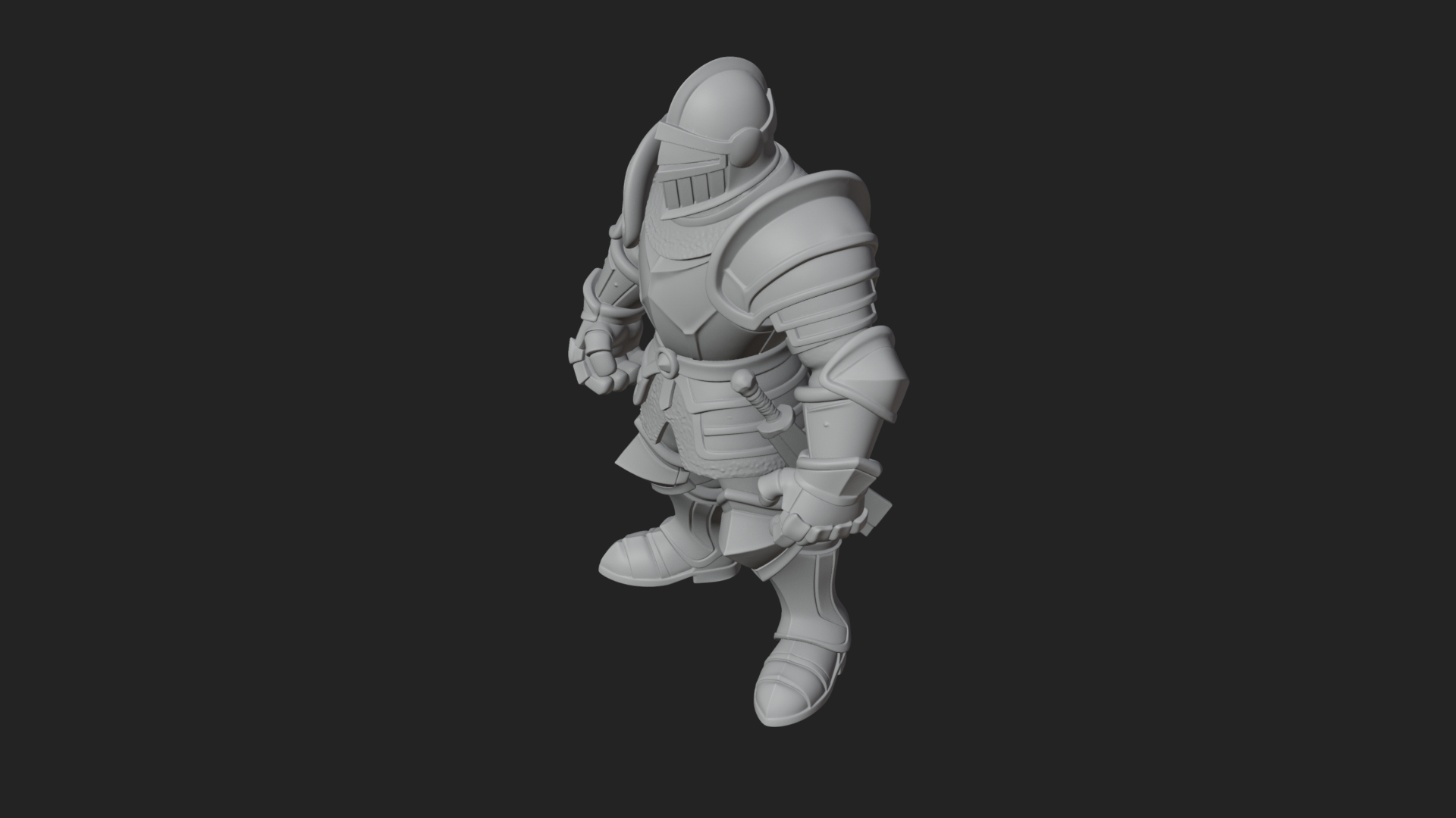 Armored Knight Statue Design 25 3D Print Model 3D Model