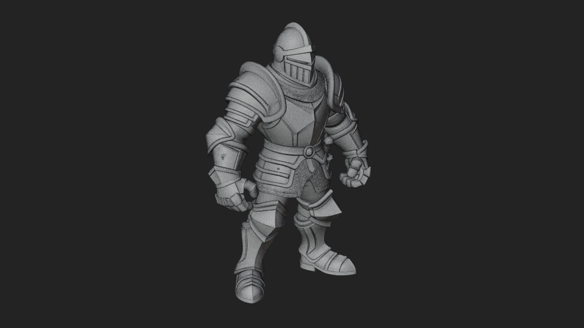 Armored Knight Statue Design 25 3D Print Model 3D Model