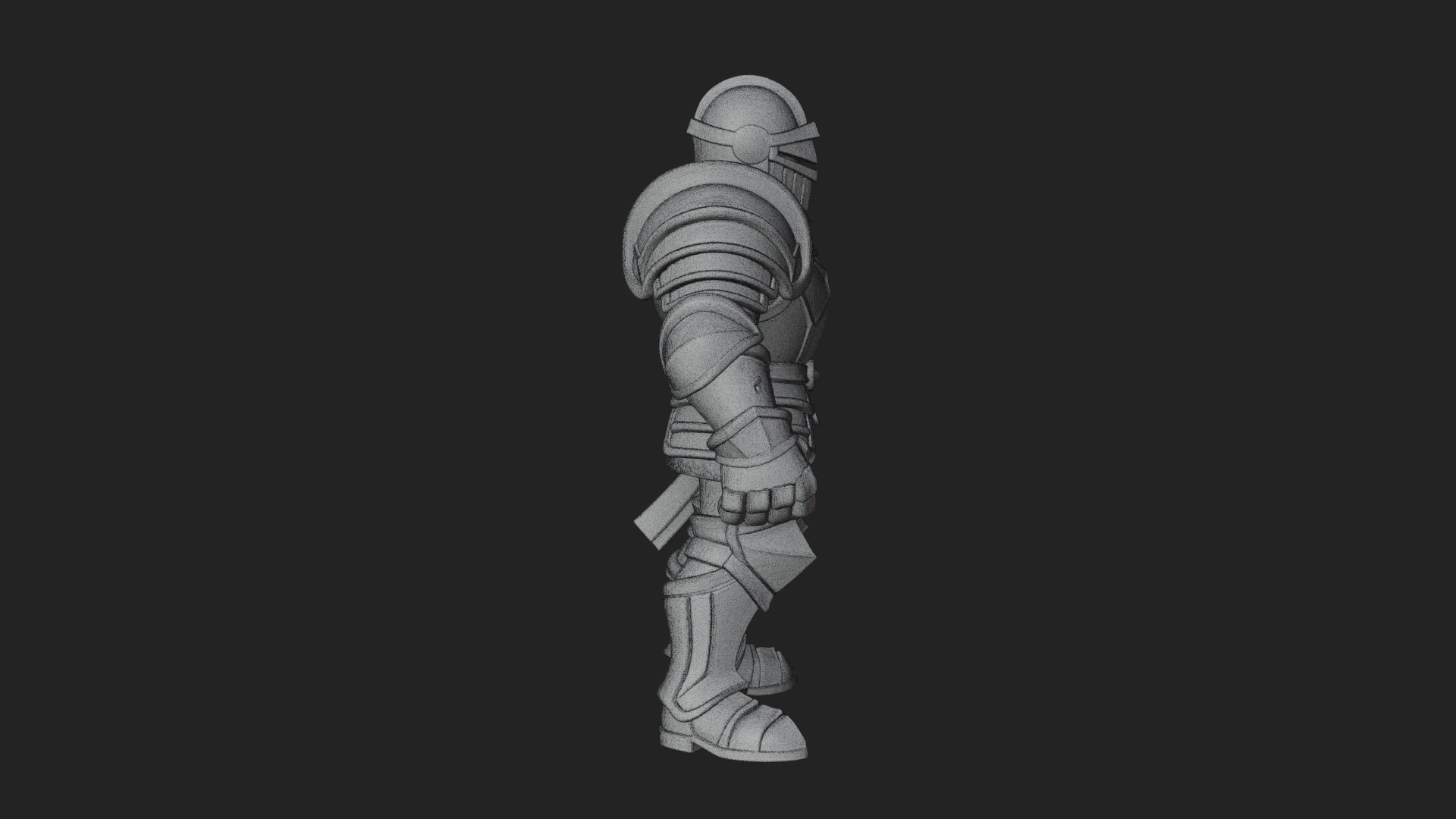 Armored Knight Statue Design 25 3D Print Model 3D Model