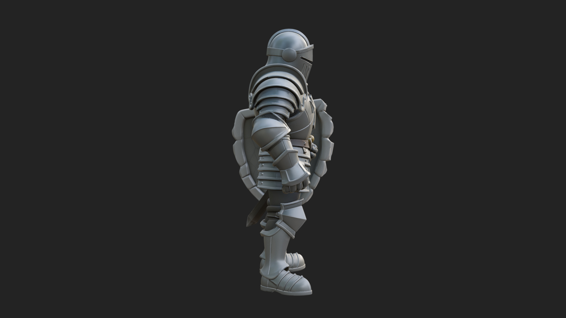 Armored Knight Statue Design 26 3D Print Model 3D Model