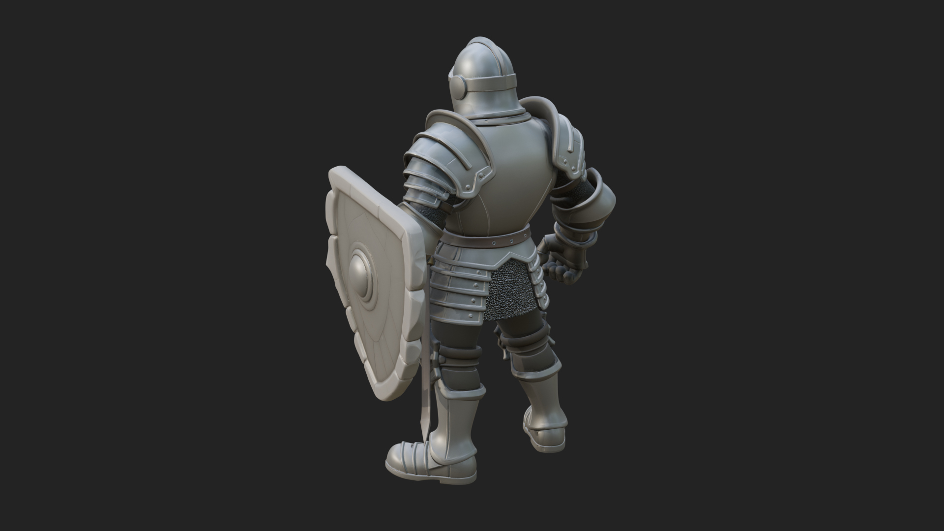 Armored Knight Statue Design 26 3D Print Model 3D Model