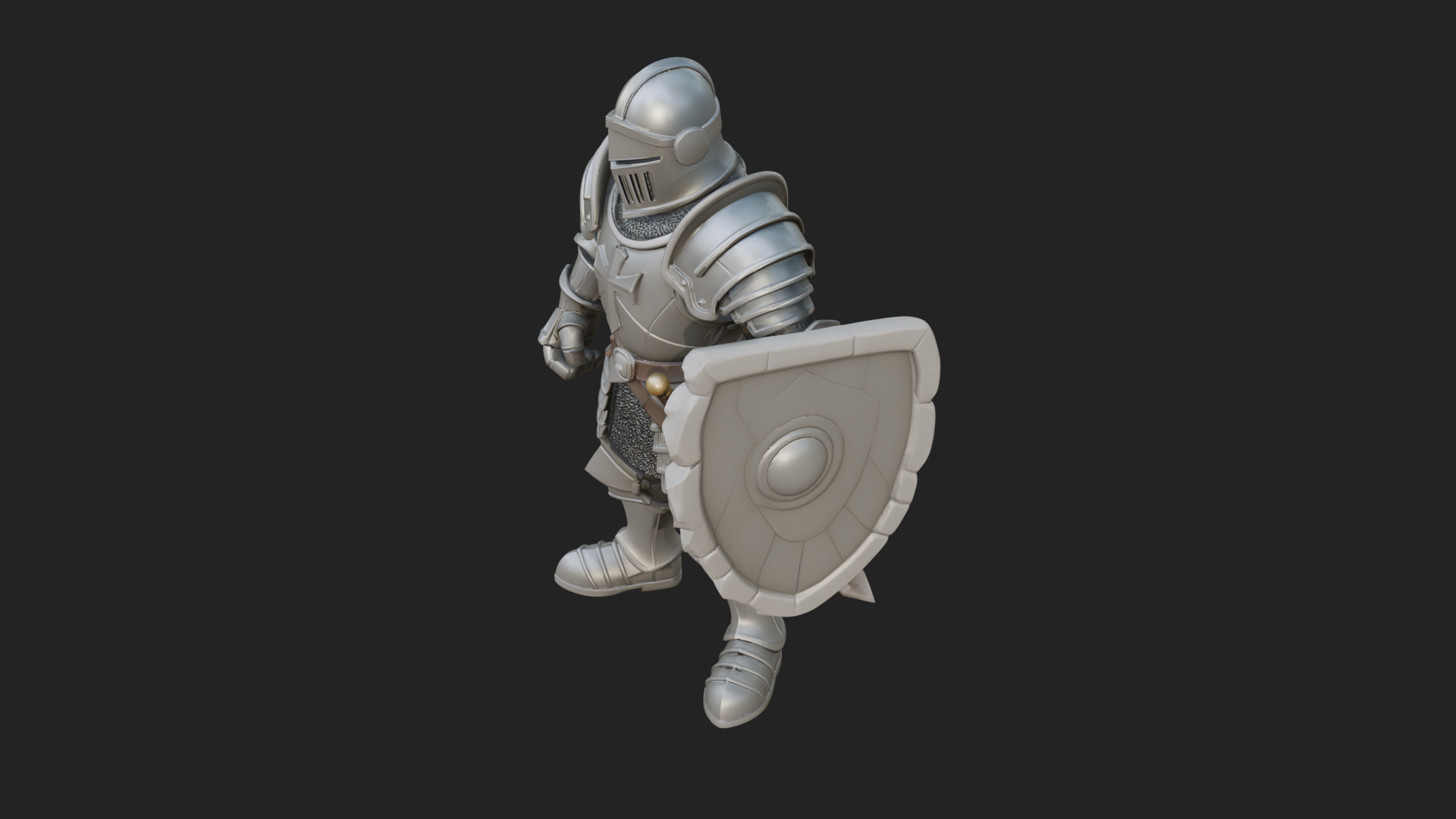 Armored Knight Statue Design 26 3D Print Model 3D Model