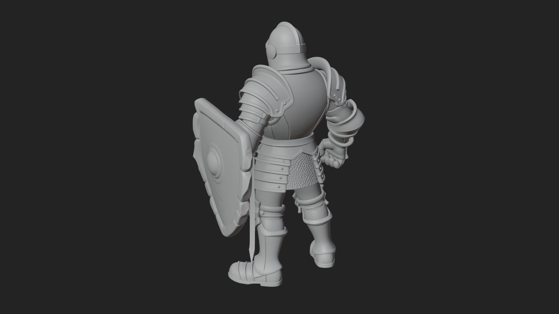 Armored Knight Statue Design 26 3D Print Model 3D Model