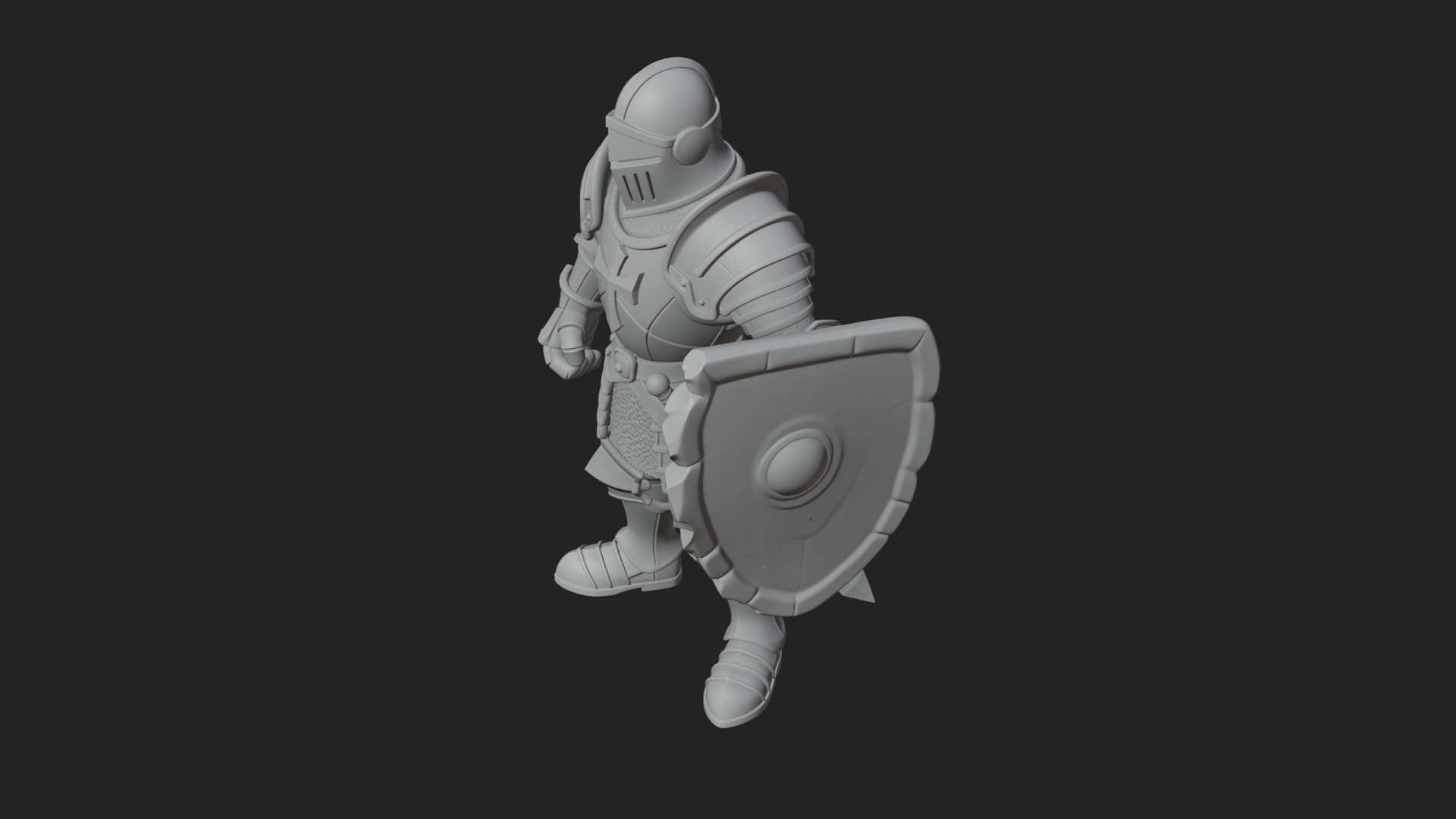 Armored Knight Statue Design 26 3D Print Model 3D Model