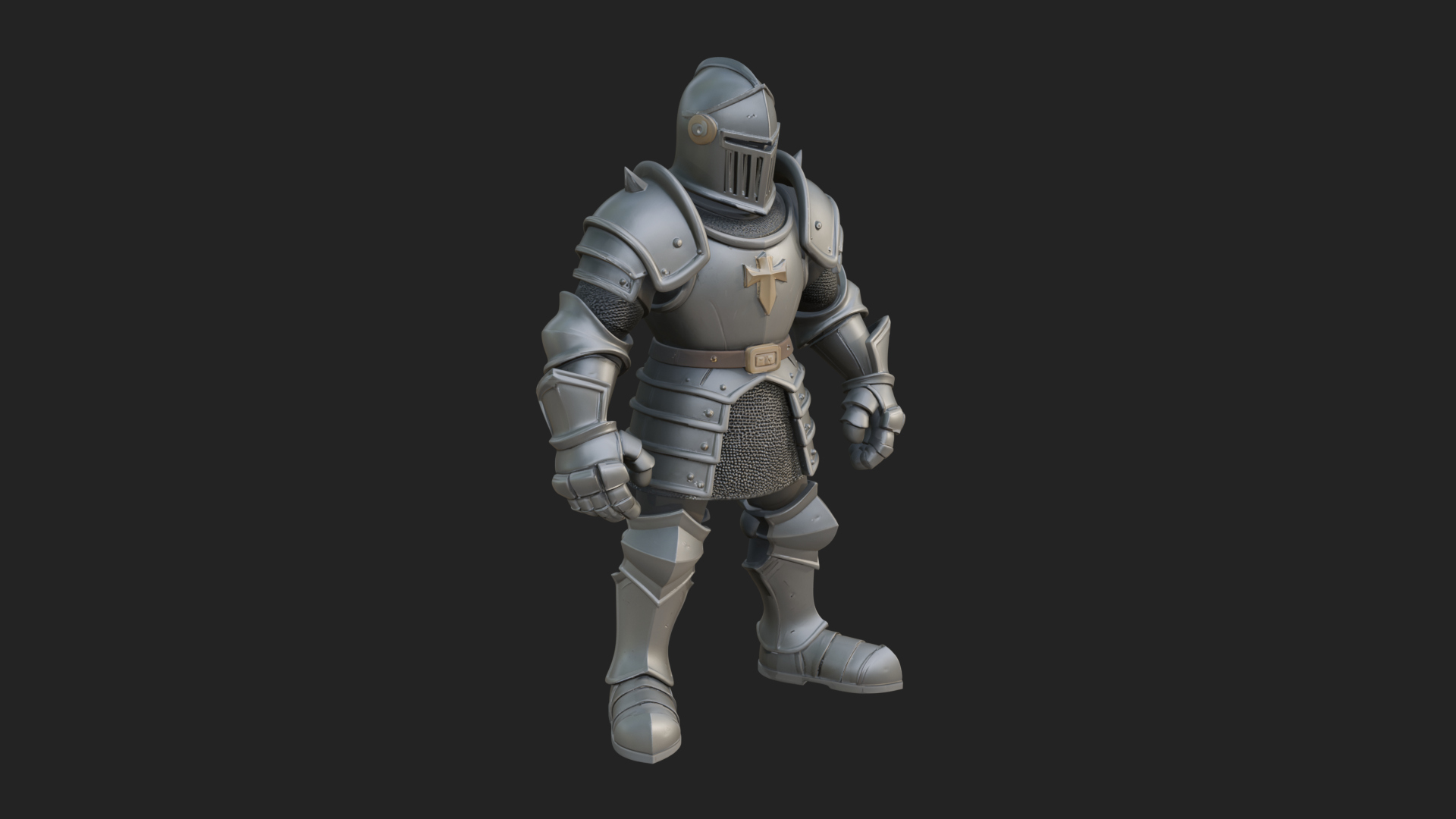 Armored Knight Statue Design 27 3D Print Model 3D Model