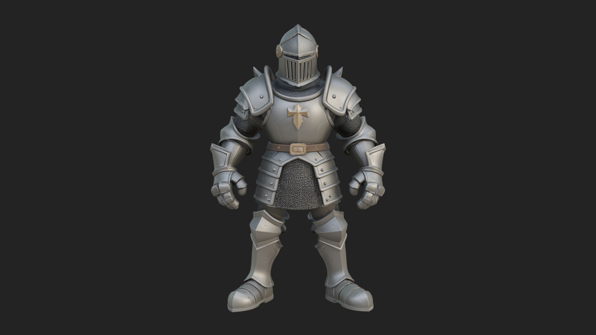 Armored Knight Statue Design 27 3D Print Model 3D Model