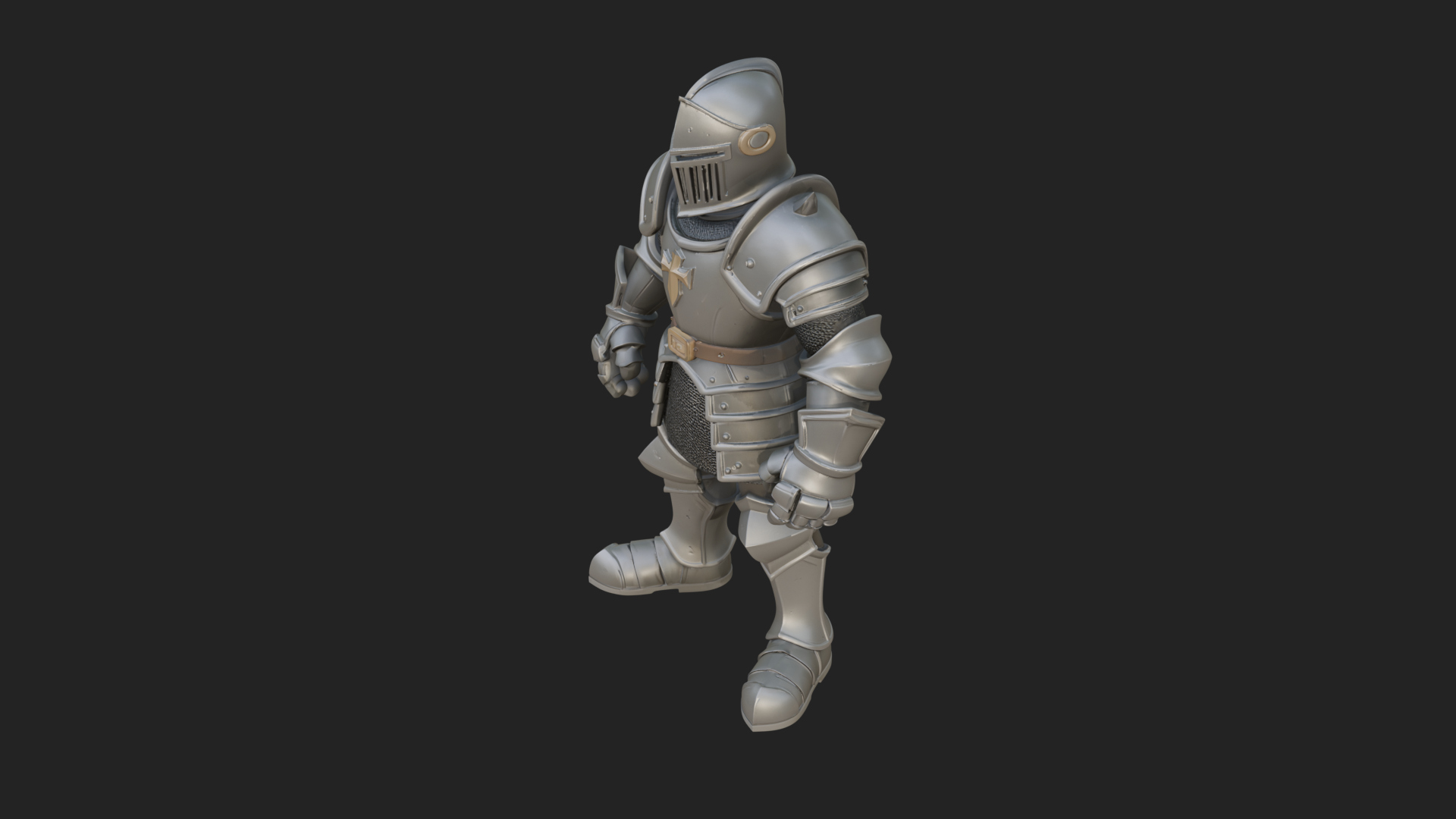 Armored Knight Statue Design 27 3D Print Model 3D Model