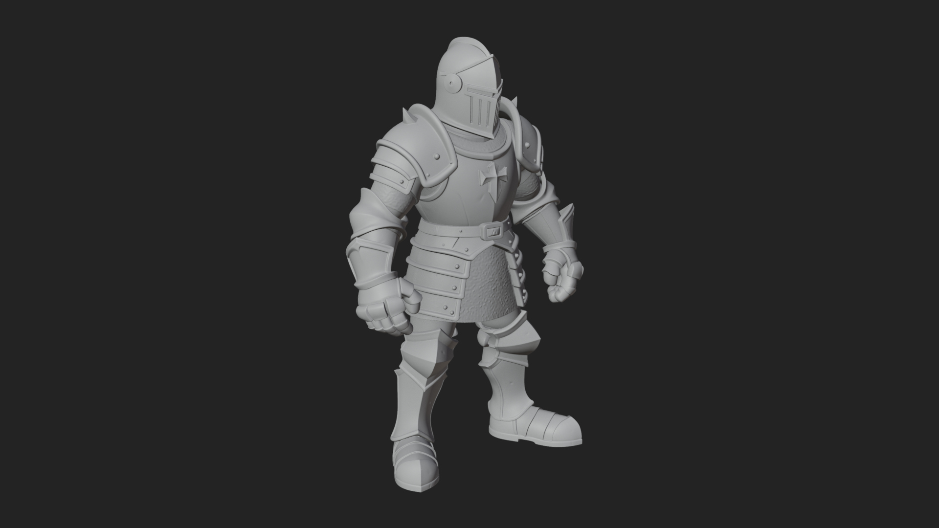 Armored Knight Statue Design 27 3D Print Model 3D Model
