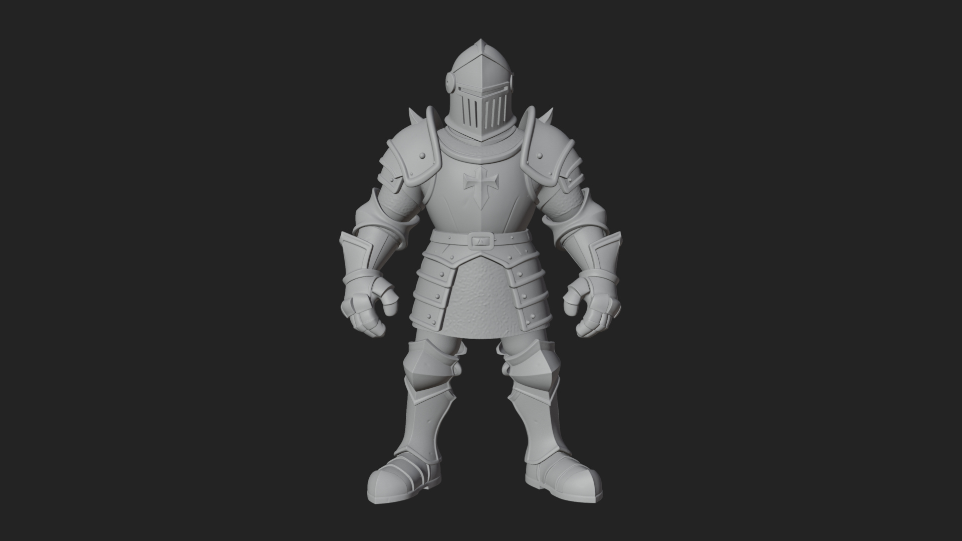 Armored Knight Statue Design 27 3D Print Model 3D Model