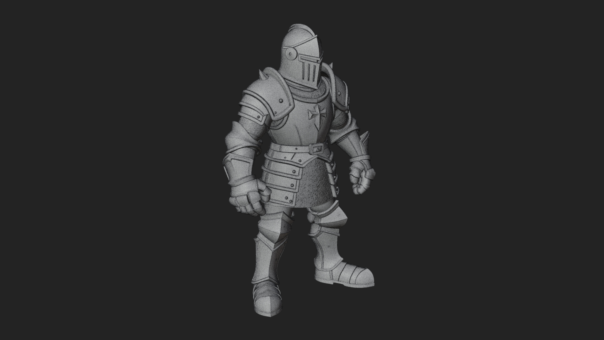 Armored Knight Statue Design 27 3D Print Model 3D Model