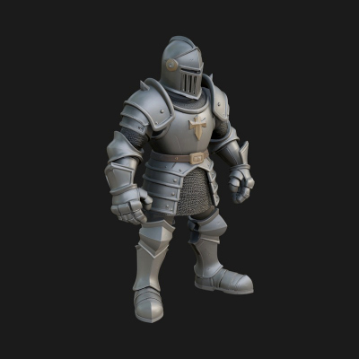 Armored Knight Statue Design 27 3D Print Model