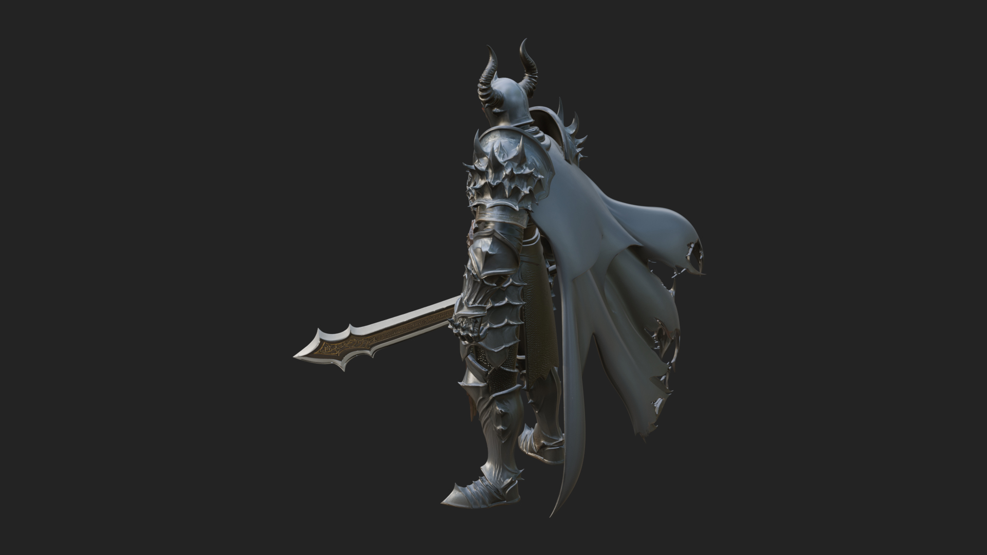 Armored Knight Statue Design 28 3D Print Model 3D Model