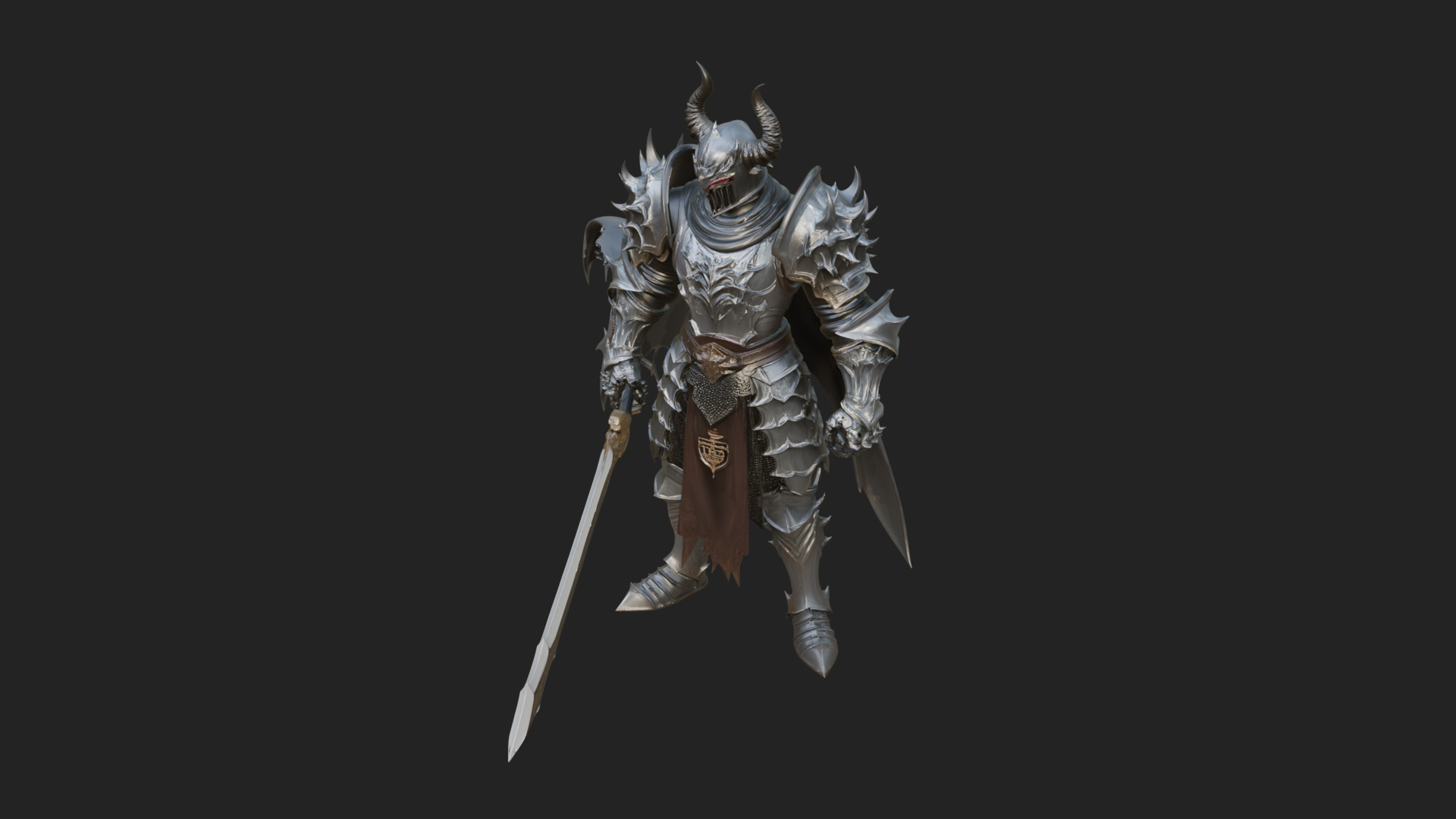 Armored Knight Statue Design 28 3D Print Model 3D Model