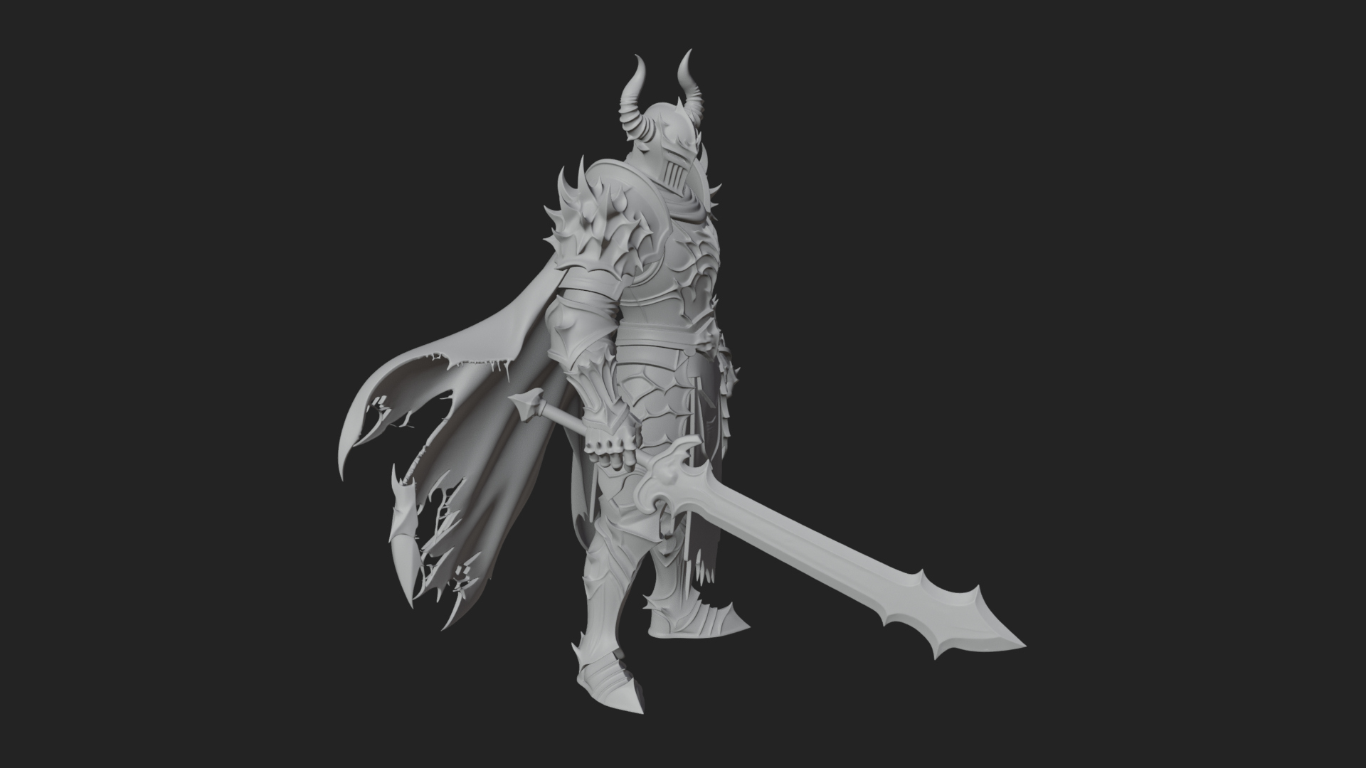 Armored Knight Statue Design 28 3D Print Model 3D Model