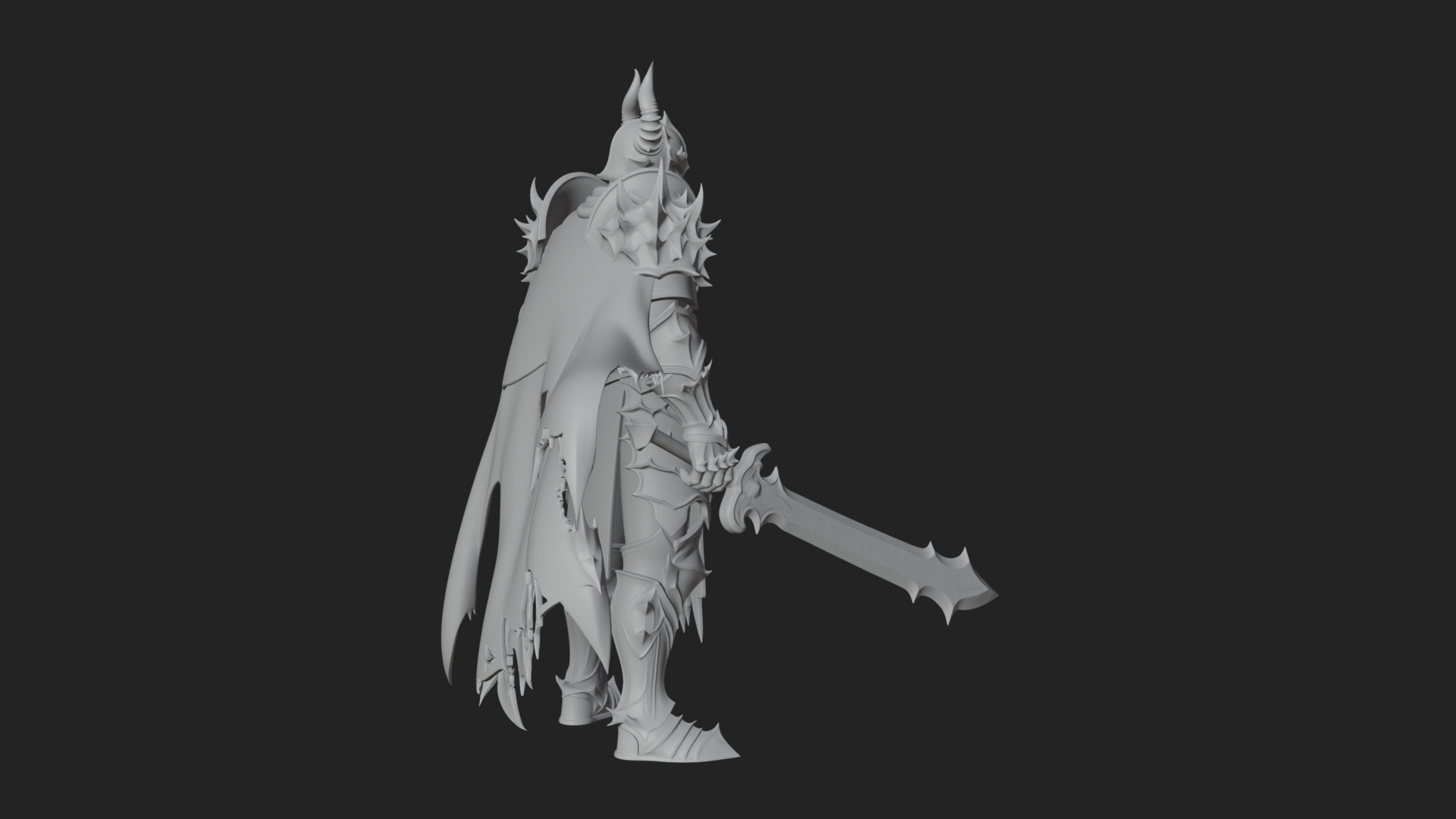 Armored Knight Statue Design 28 3D Print Model 3D Model
