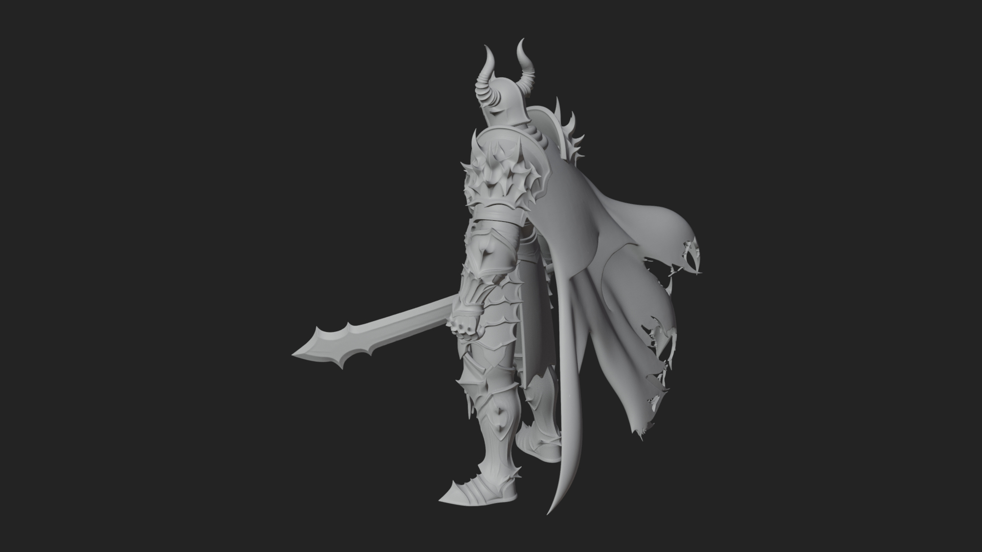 Armored Knight Statue Design 28 3D Print Model 3D Model